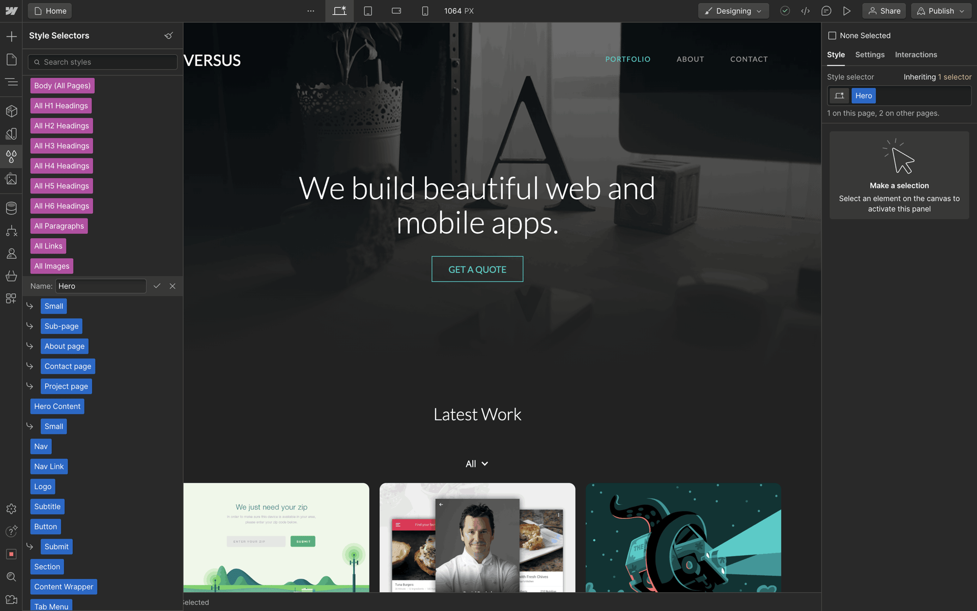 Webflow Web Productivity interface screenshot 12