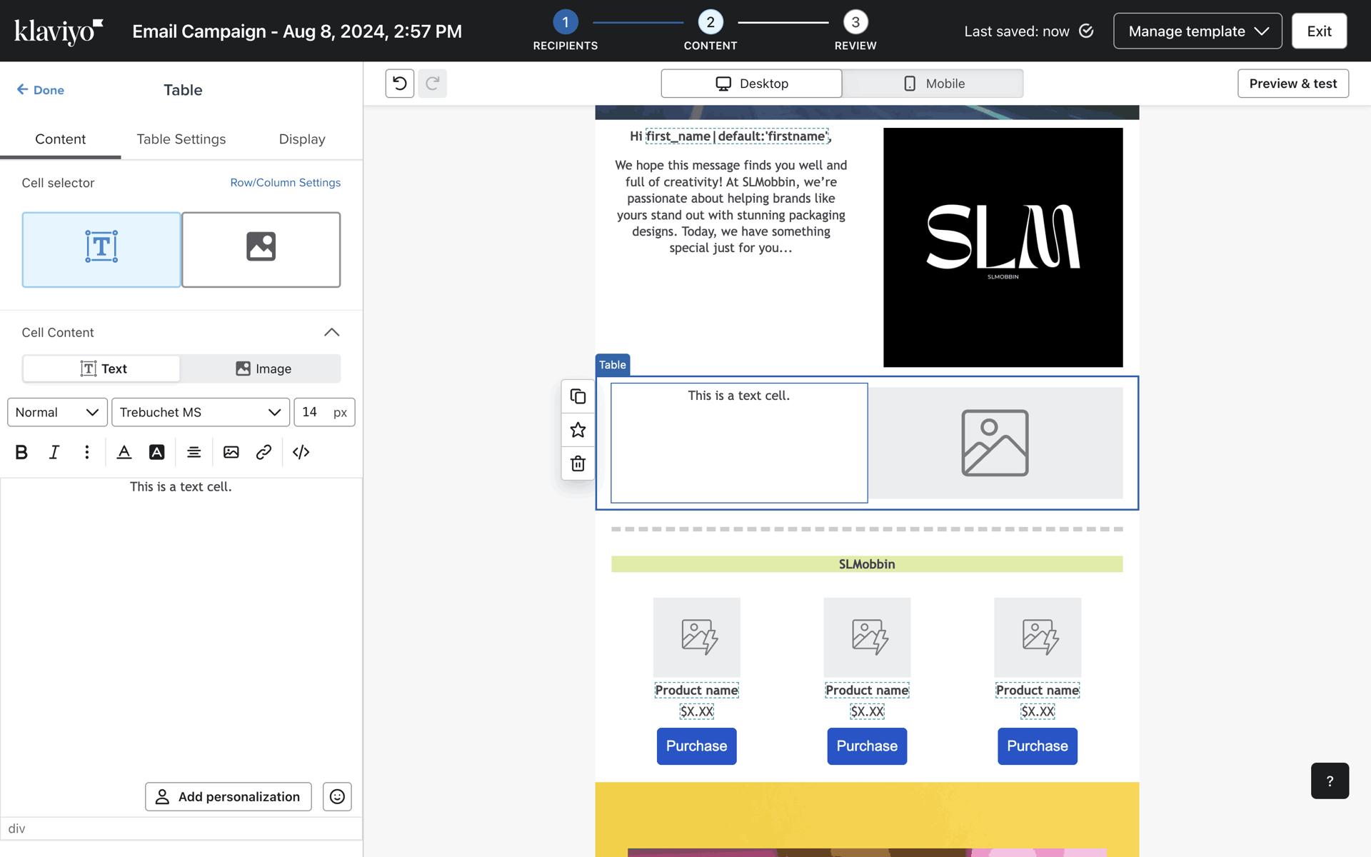 Klaviyo Web Business interface screenshot 20