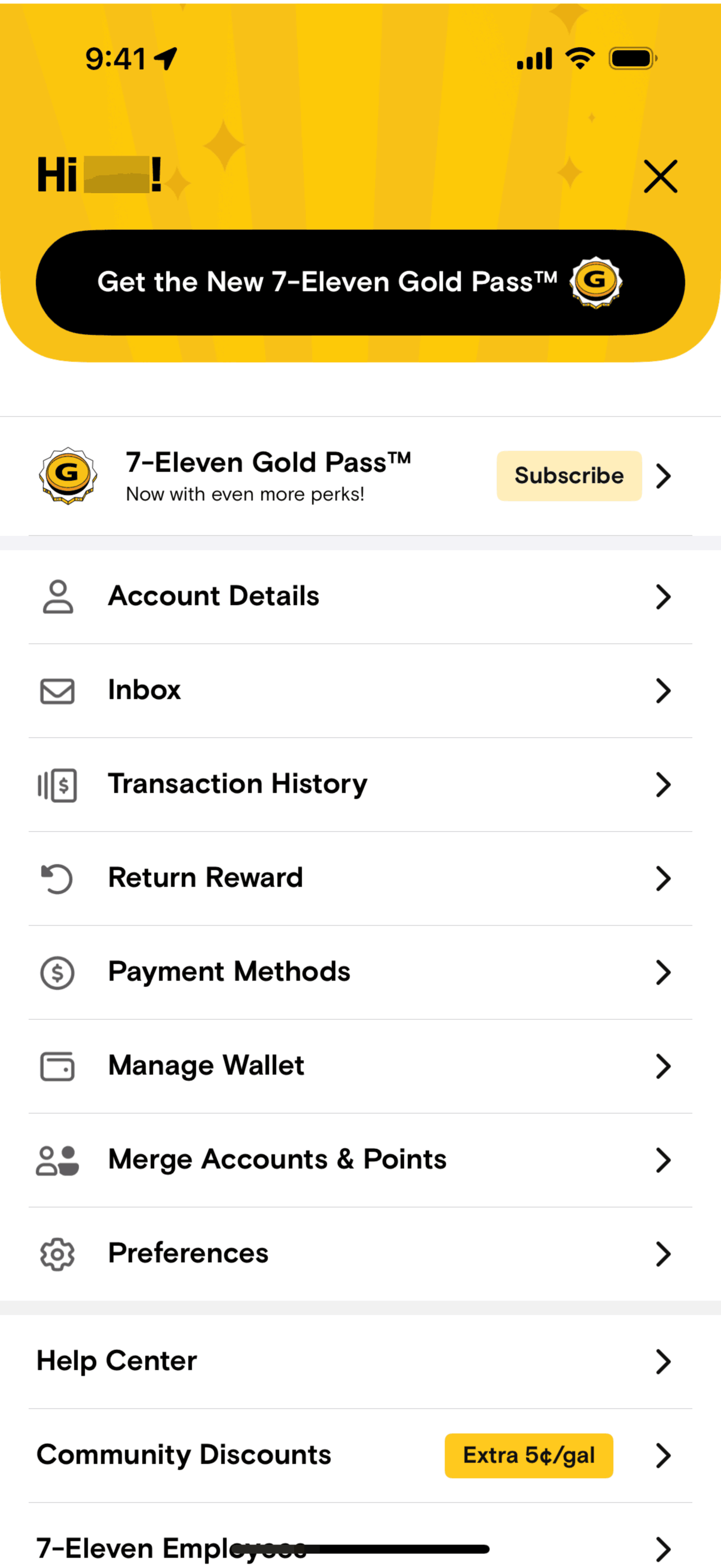 7-Eleven iOS Food & Drink interface screenshot 2
