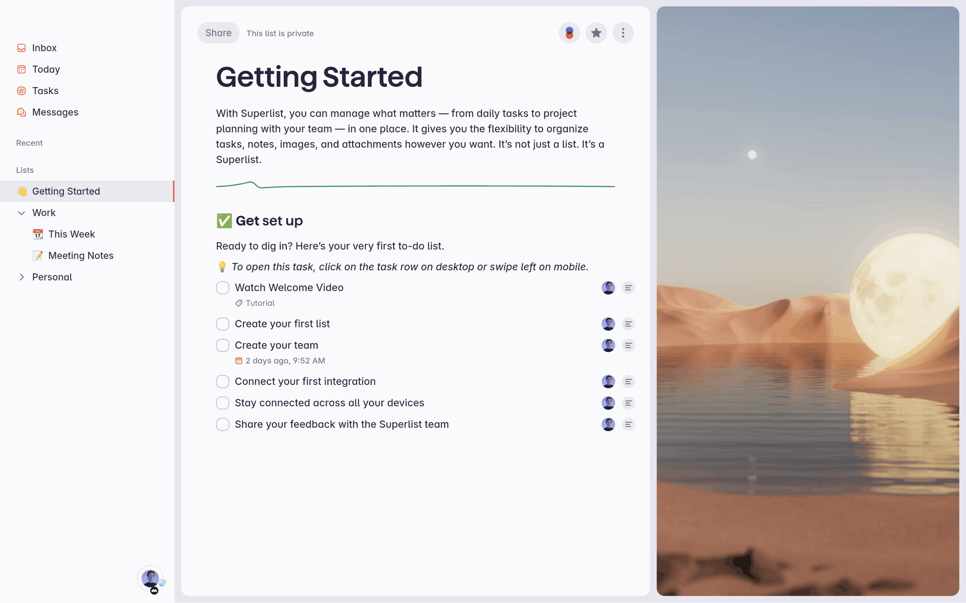 Superlist Web Productivity interface screenshot 14