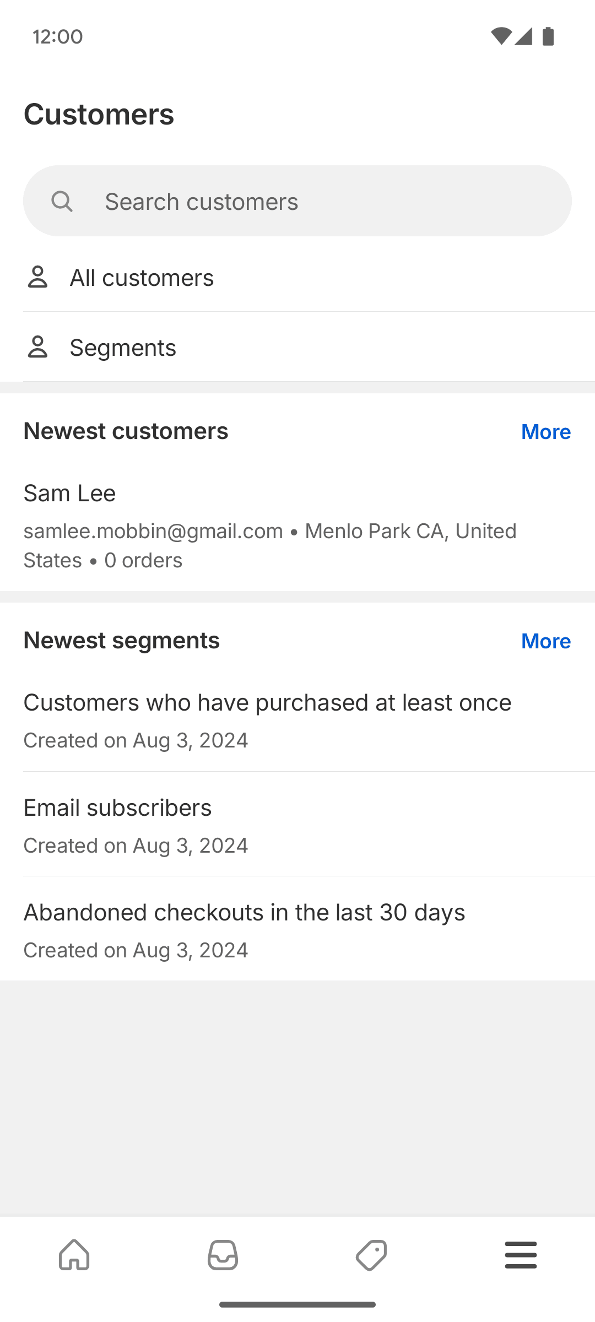 Shopify Android Business interface screenshot 24