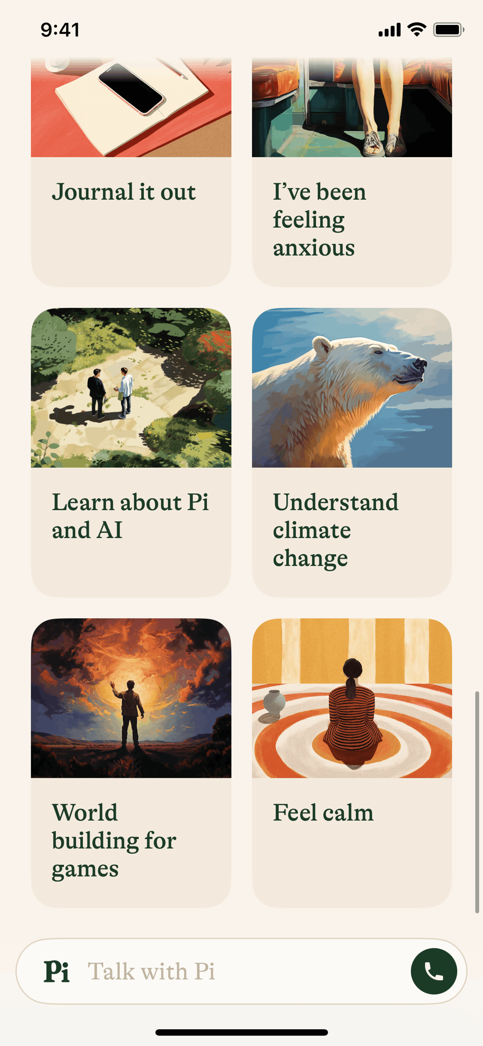 Pi iOS AI interface screenshot 24