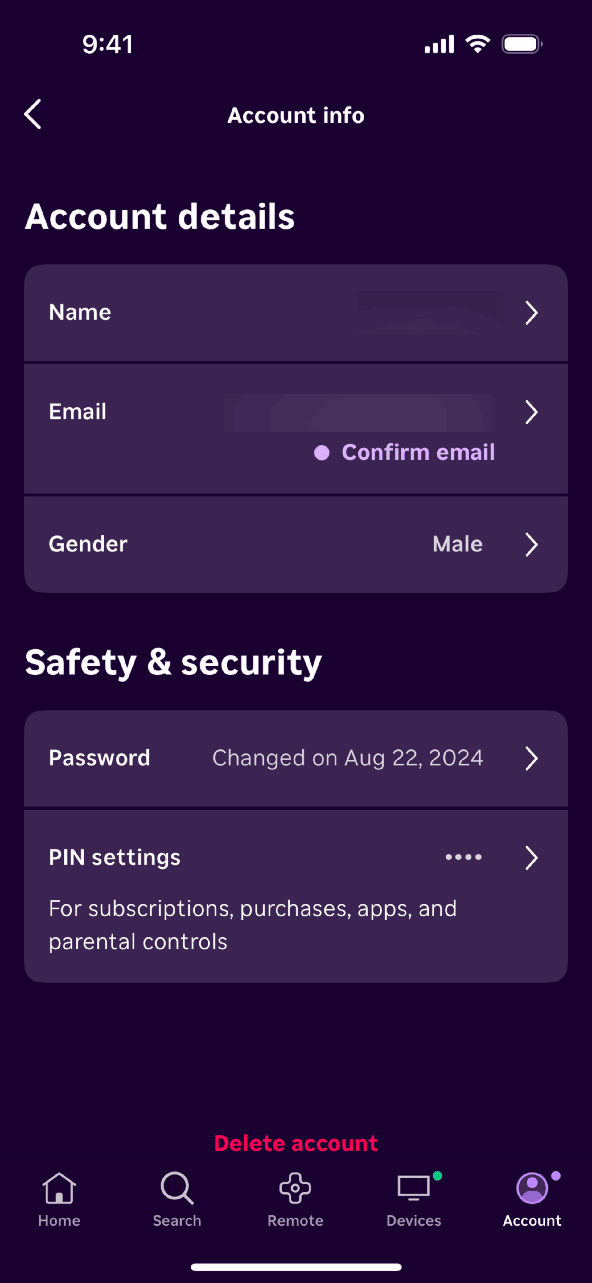 Roku iOS Entertainment interface screenshot 14