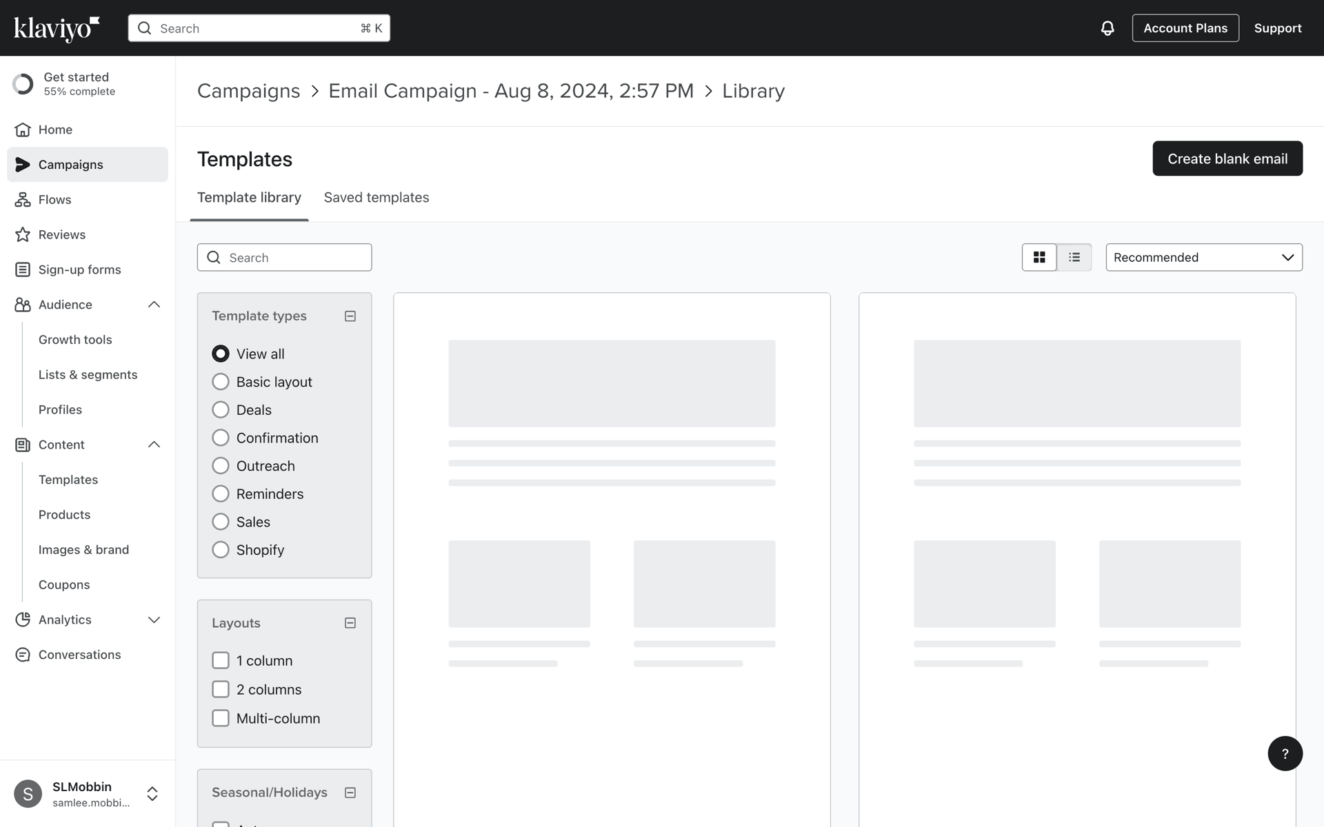 Klaviyo Web Business interface screenshot 9