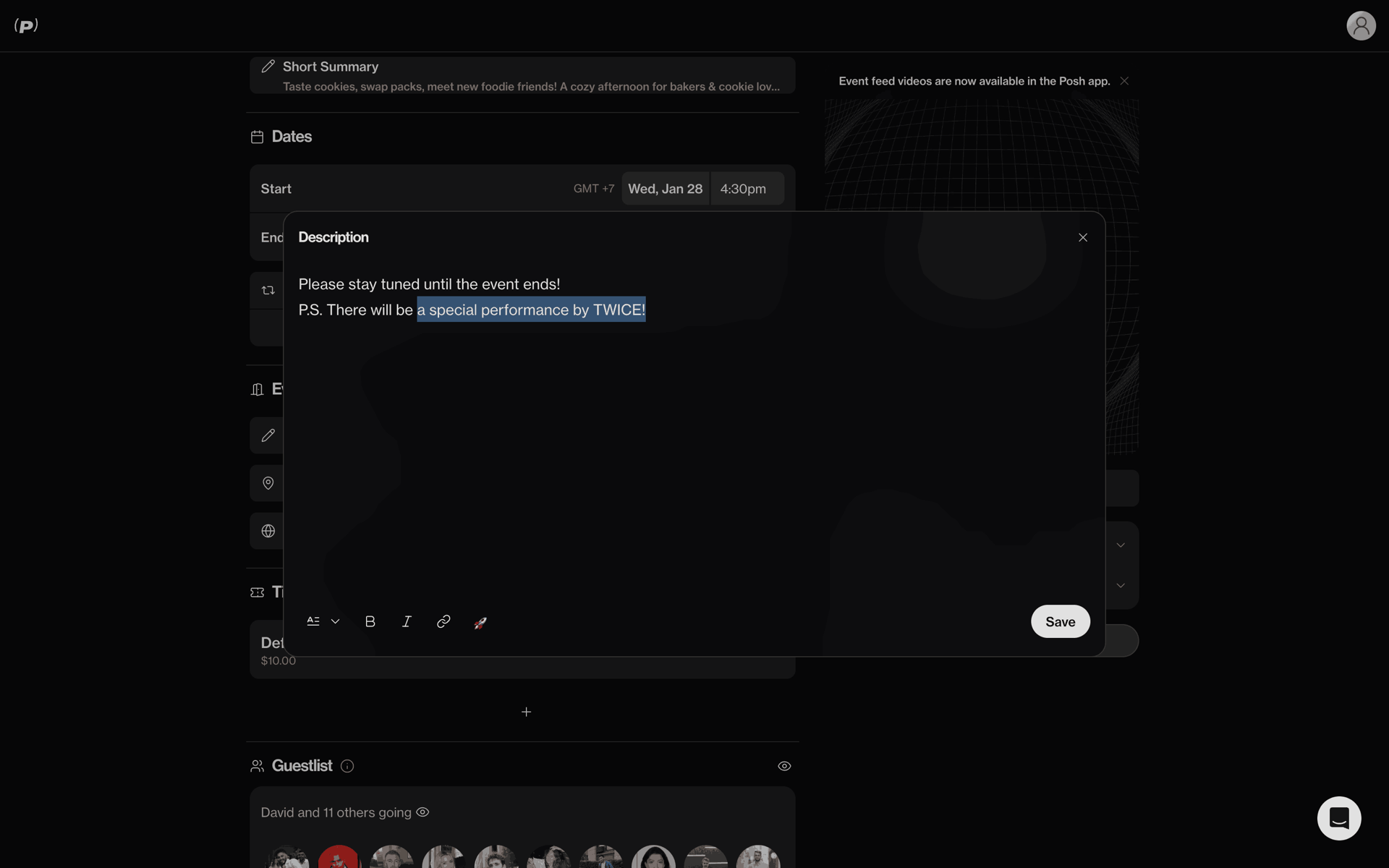 Posh Web Entertainment interface screenshot 9