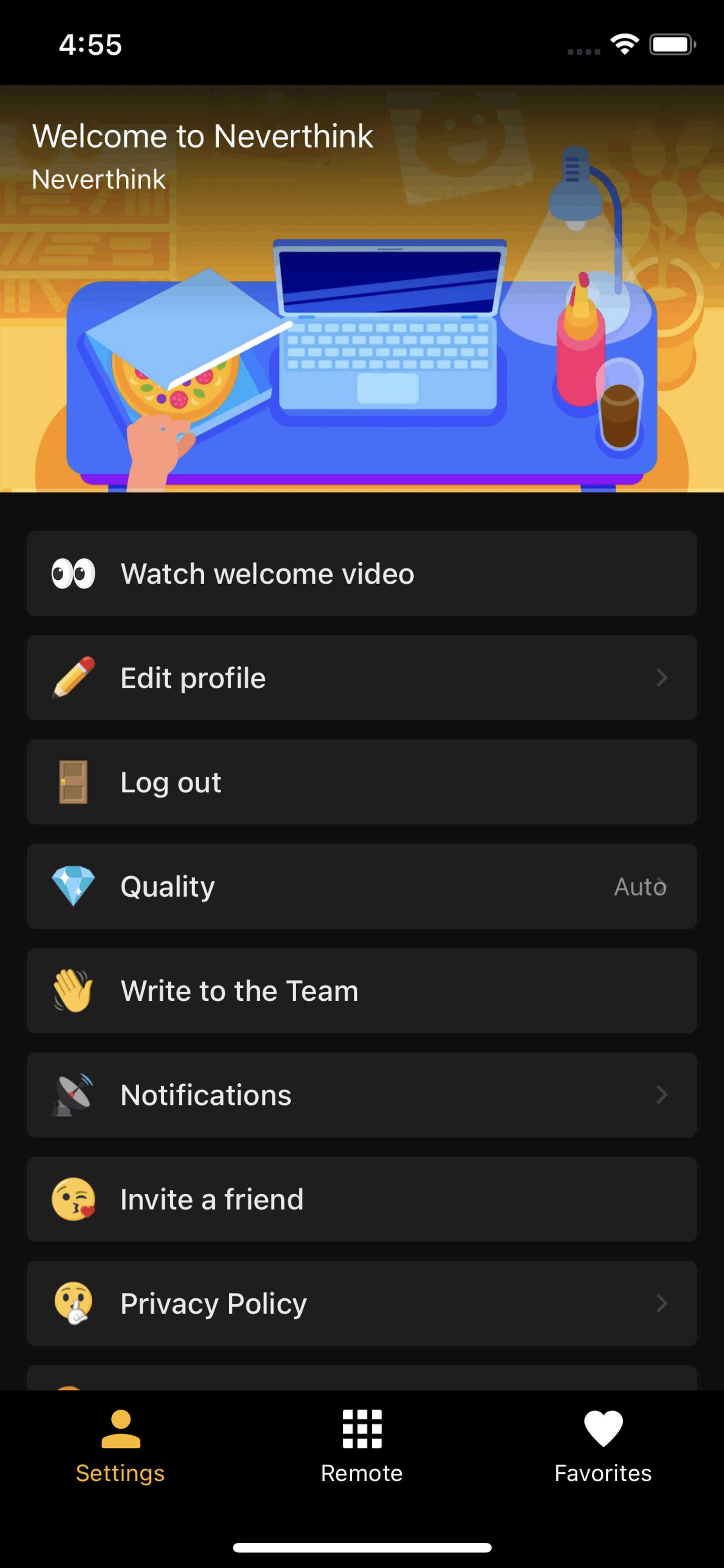 Neverthink iOS Entertainment interface screenshot 19