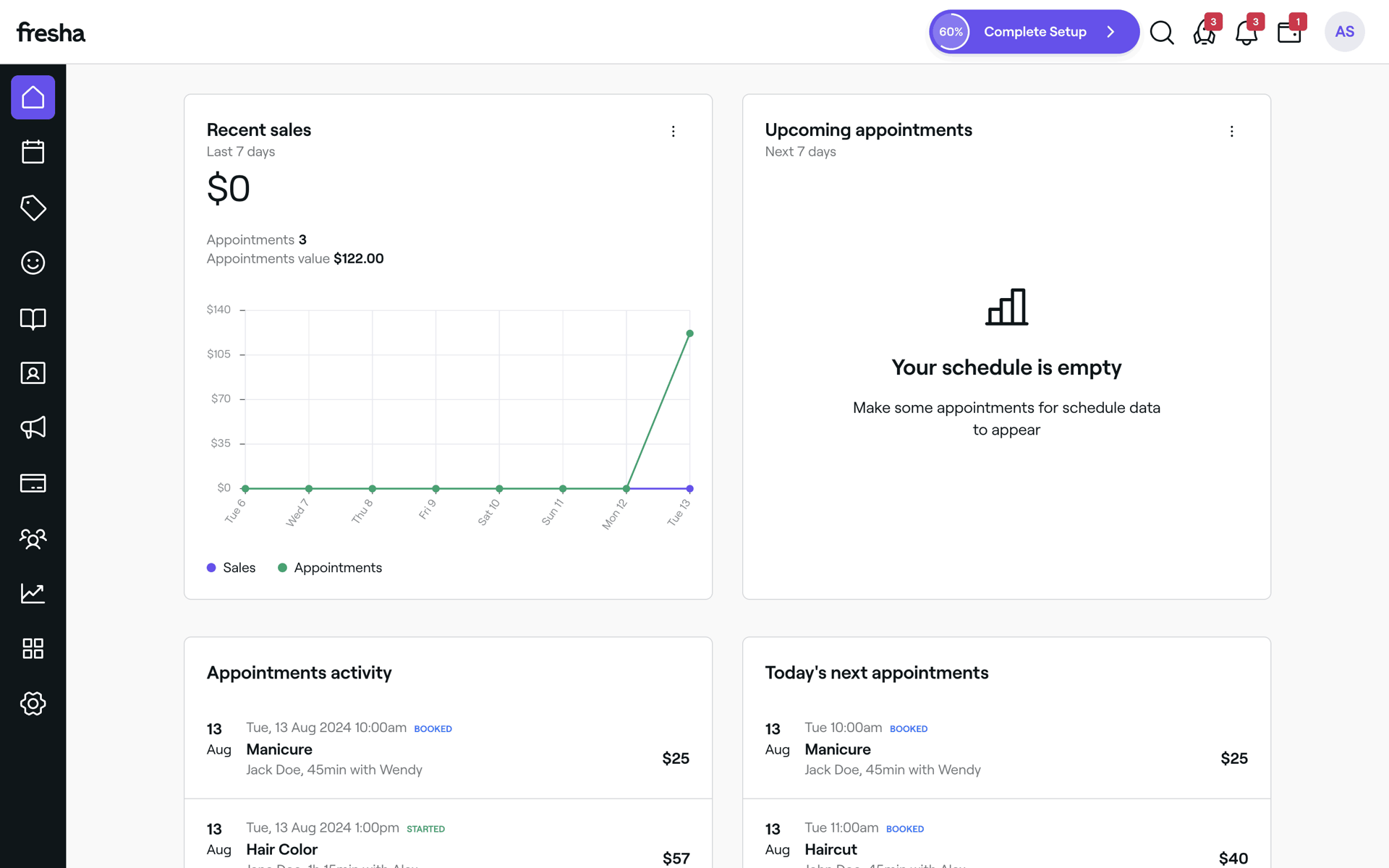 Fresha Web Business interface screenshot 11