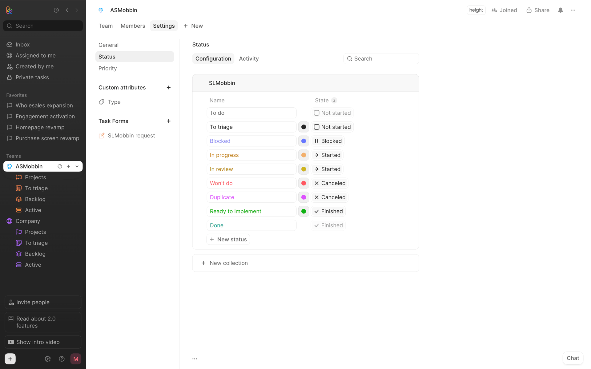 Height Web Business interface screenshot 11