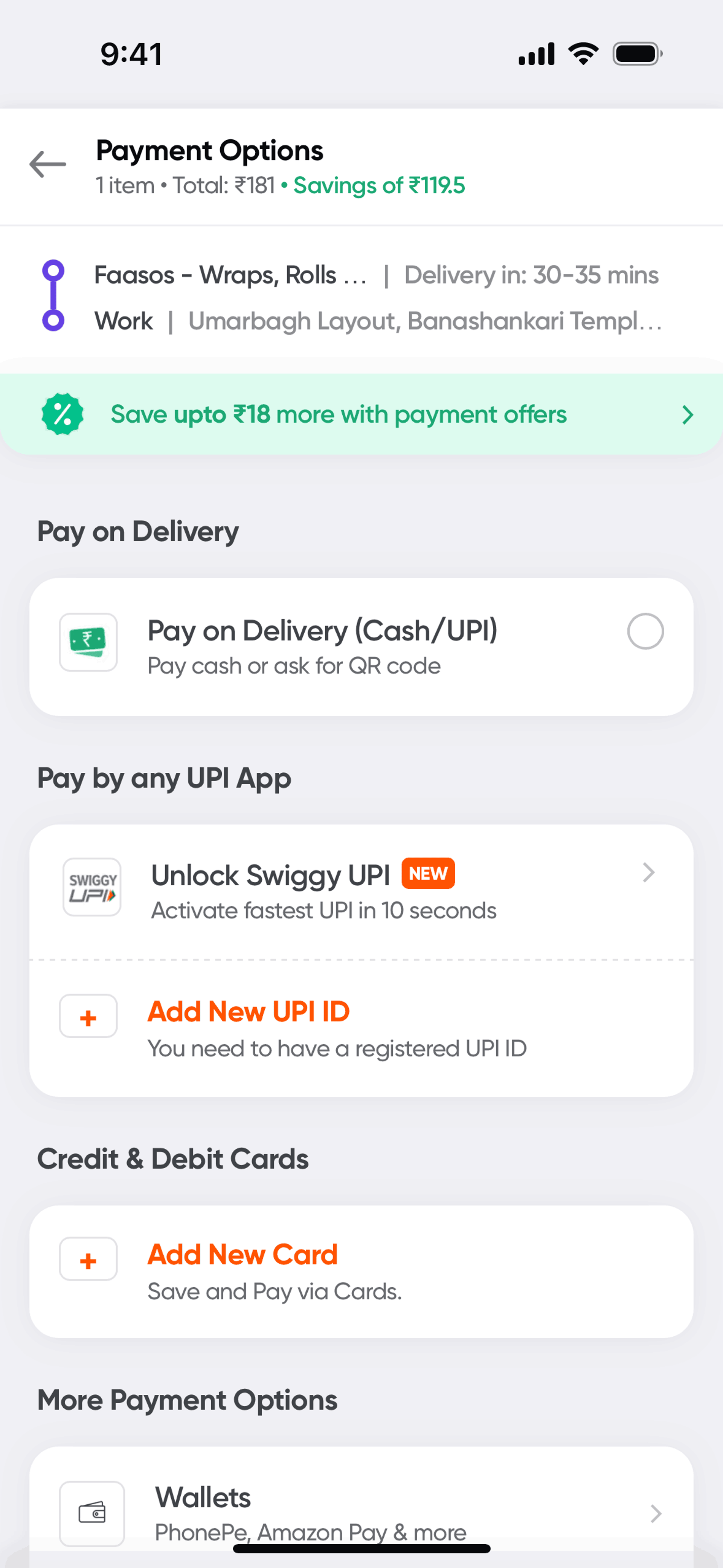Swiggy iOS Food & Drink interface screenshot 10
