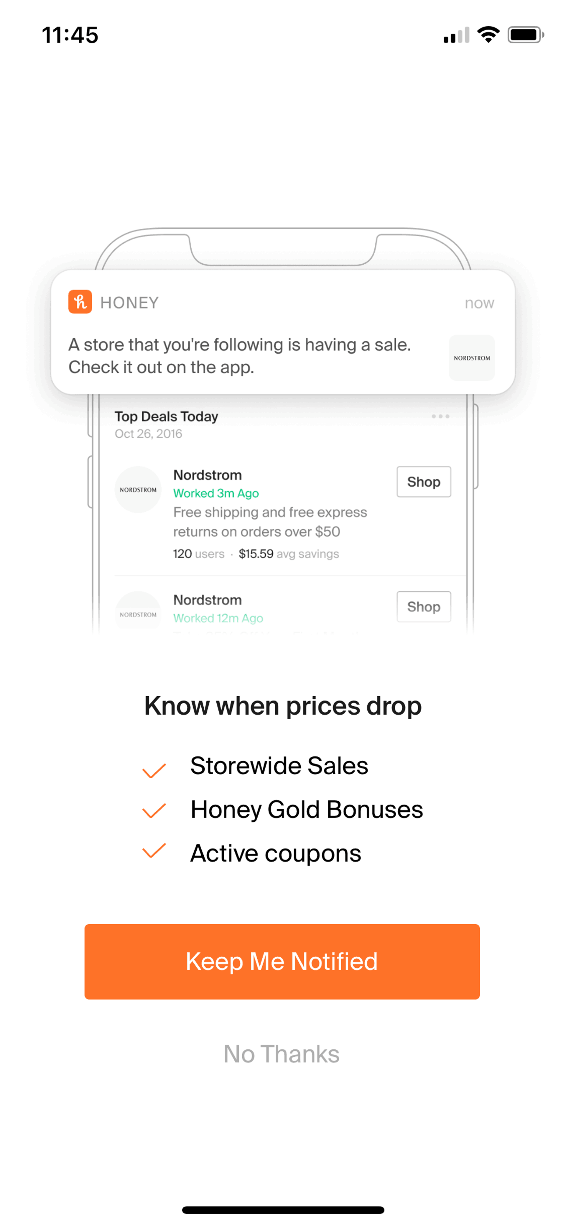 PayPal Honey iOS Shopping interface screenshot 12
