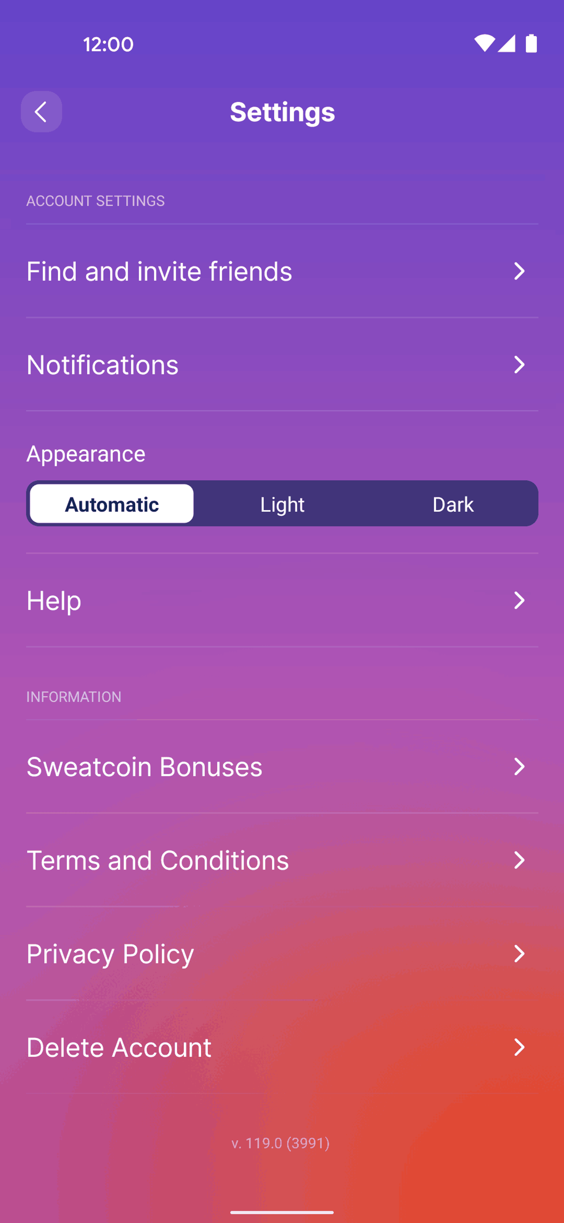 Sweatcoin Android Health & Fitness interface screenshot 12