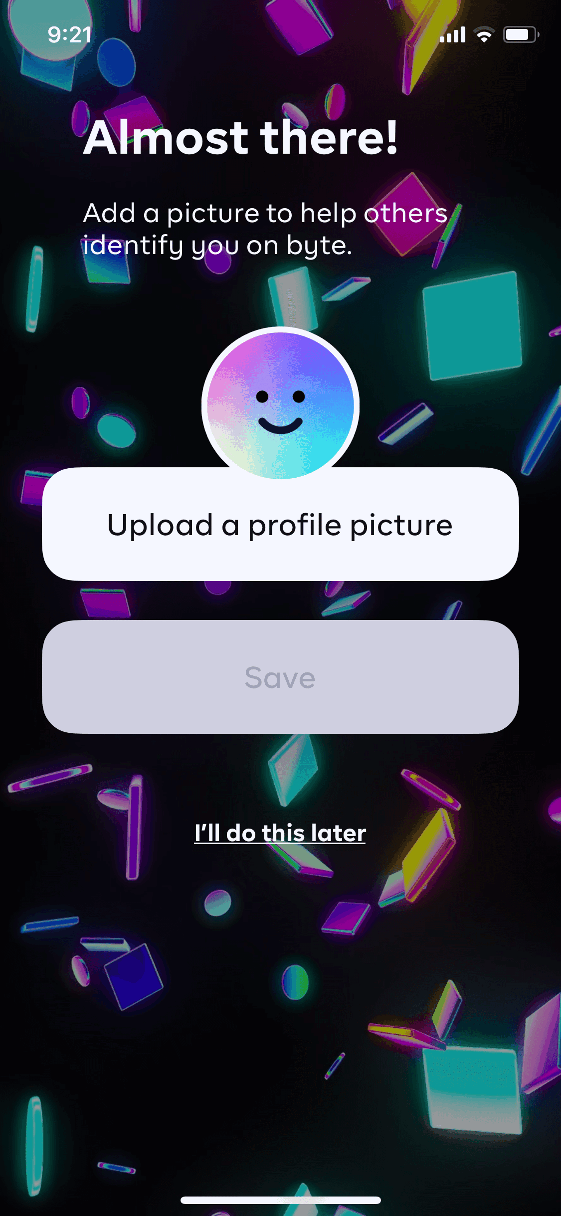 Byte iOS Social Networking interface screenshot 5