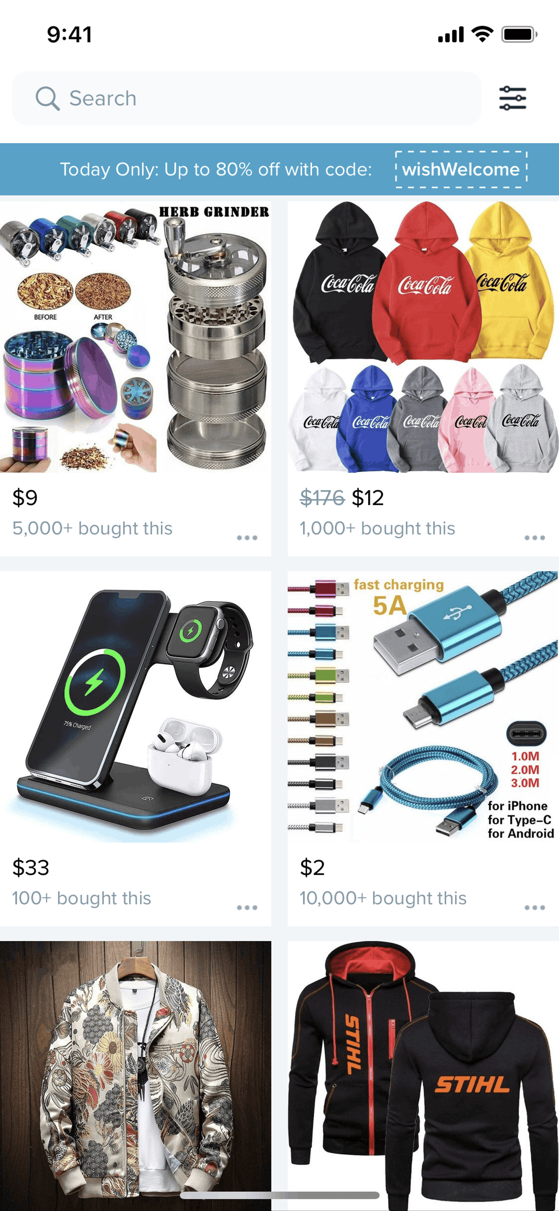 Wish iOS Shopping interface screenshot 21