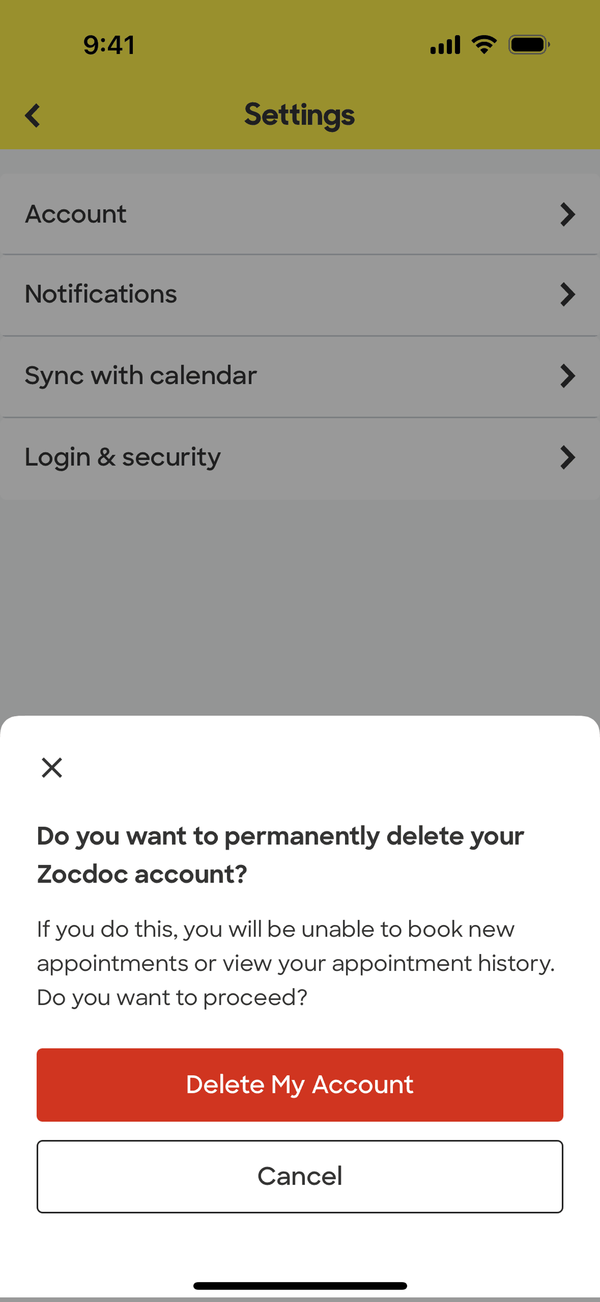 Zocdoc iOS Medical interface screenshot 19