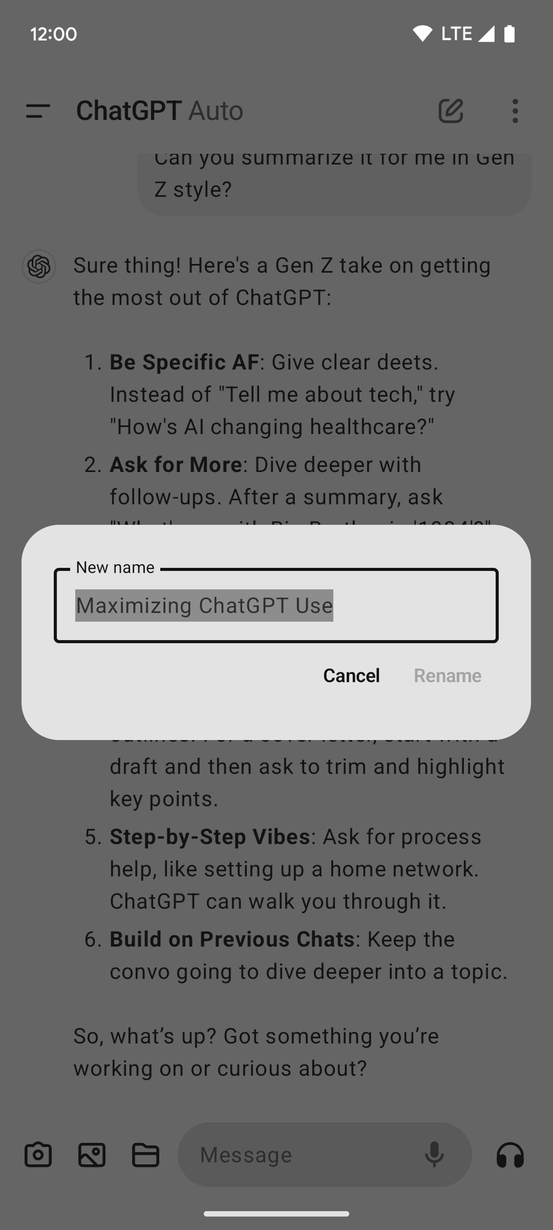 ChatGPT Android AI interface screenshot 24
