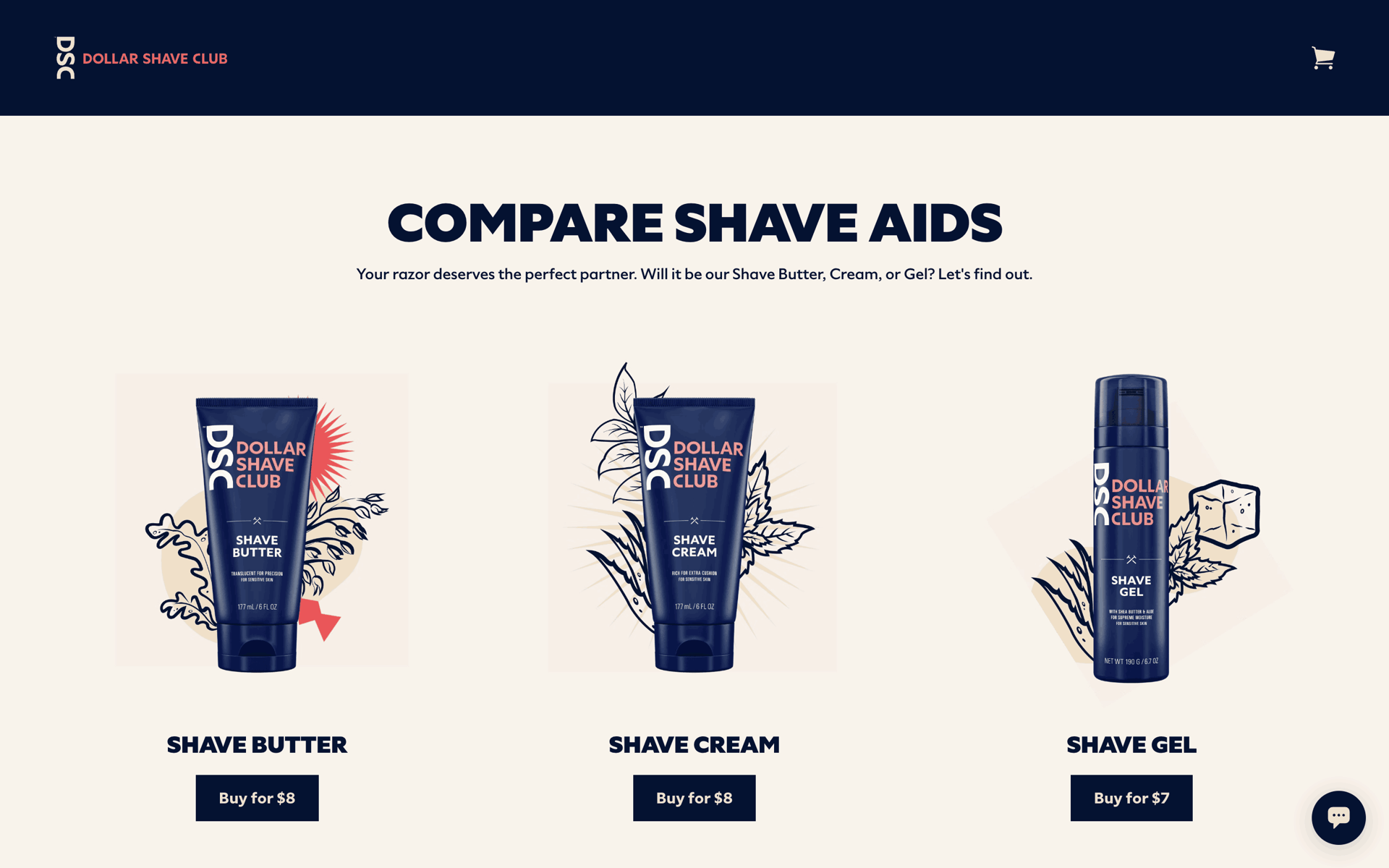 Dollar Shave Club Web Lifestyle interface screenshot 17