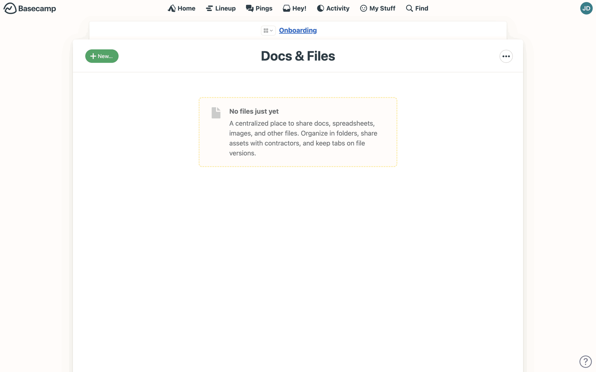 Basecamp Web Business interface screenshot 18