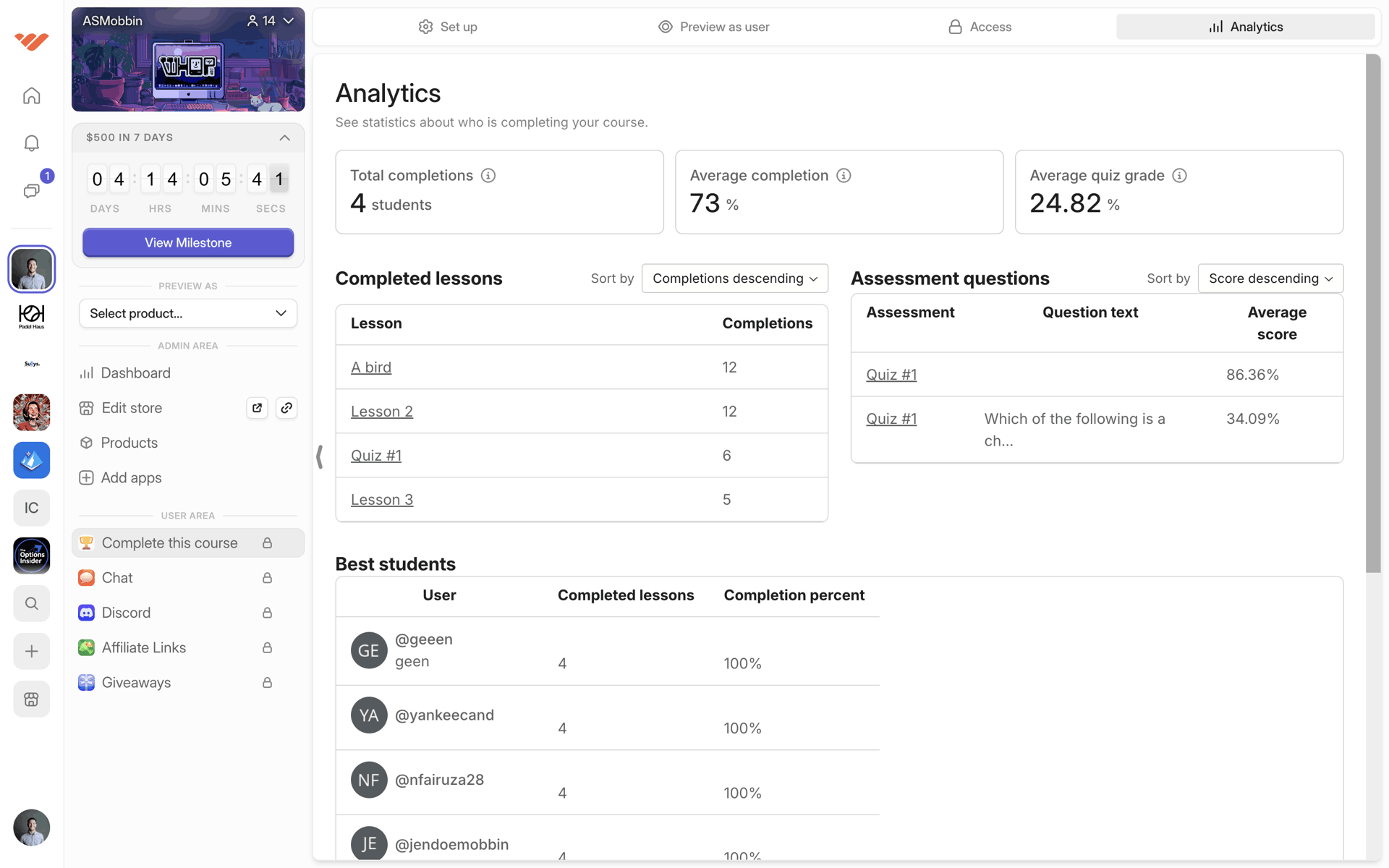 Whop Web Business interface screenshot 8