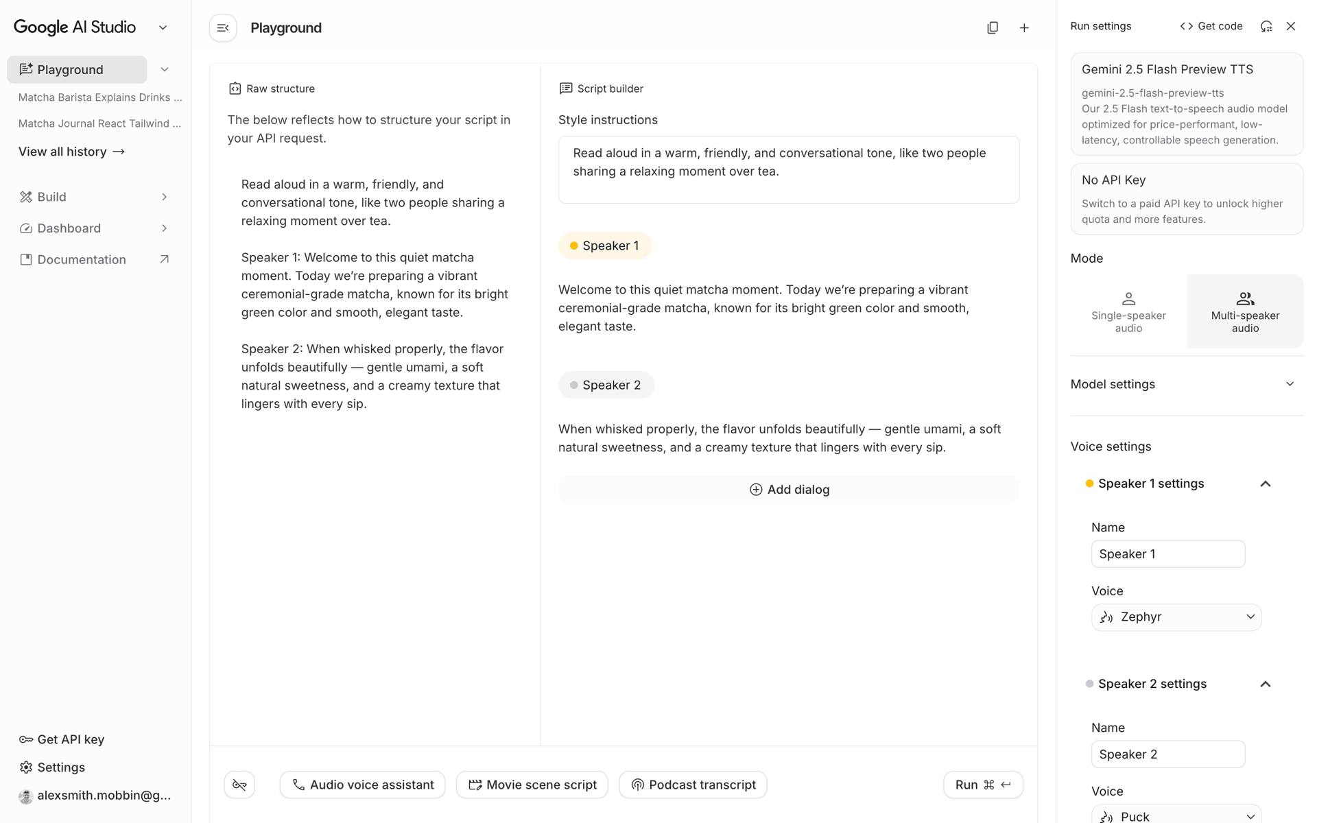 Google AI Studio Web machine learning interface screenshot 13