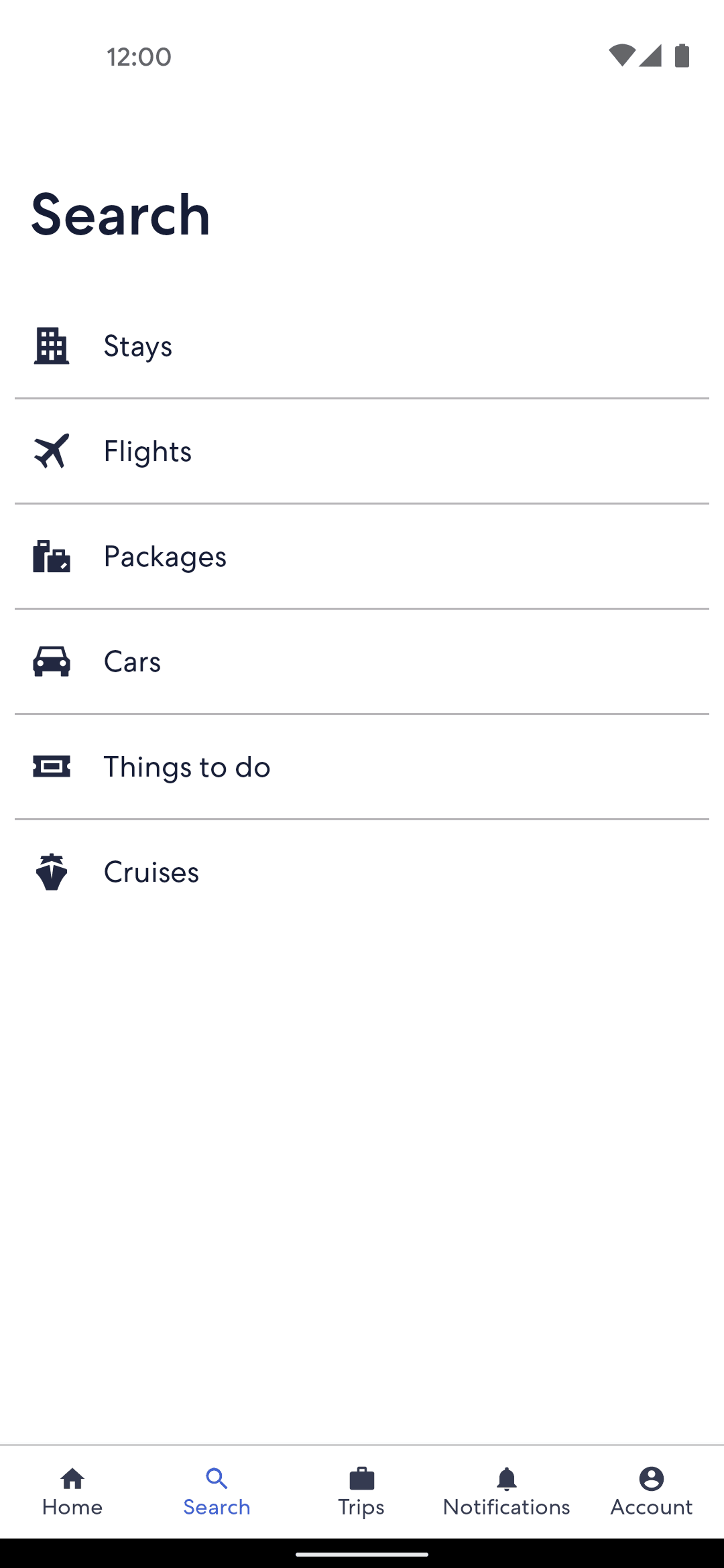 Expedia Android Travel & Transportation interface screenshot 2