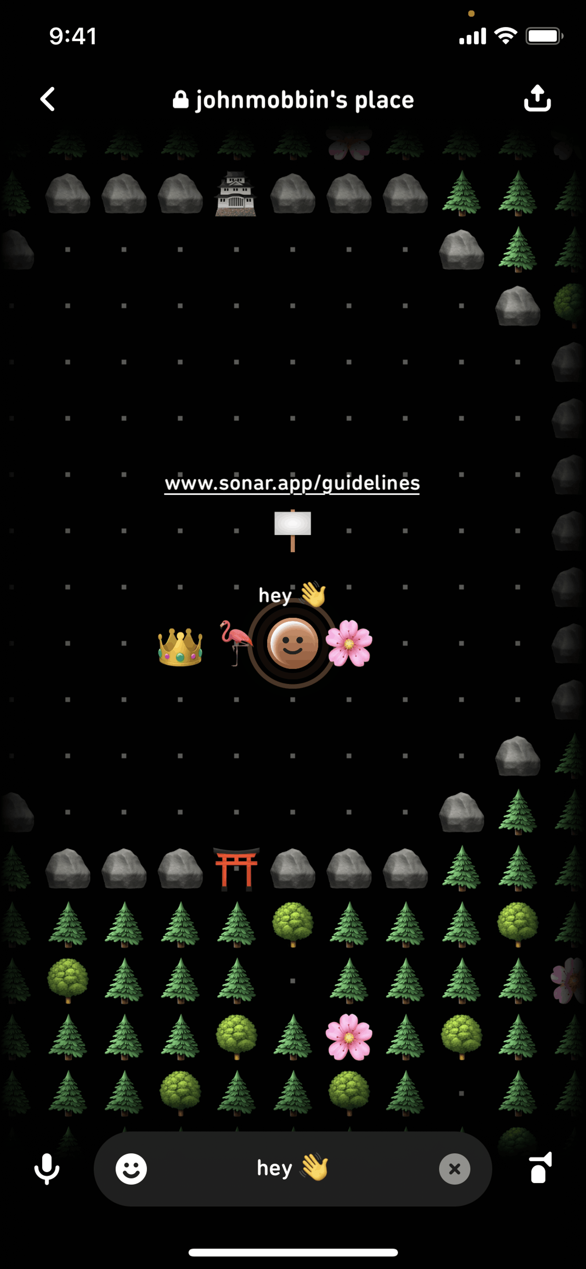 Moving emojis on Sonar (ios) screen 2