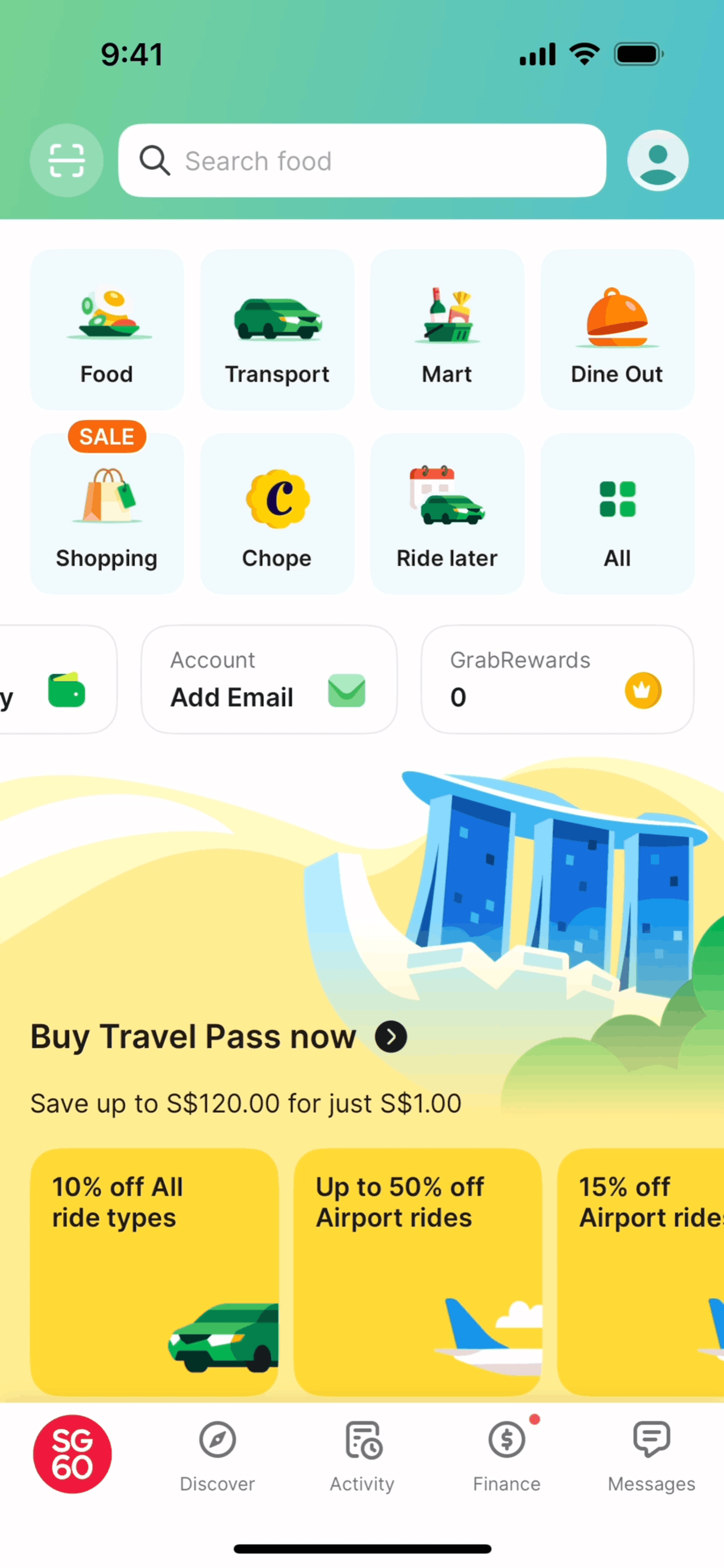 Grab iOS Finance interface screenshot 9