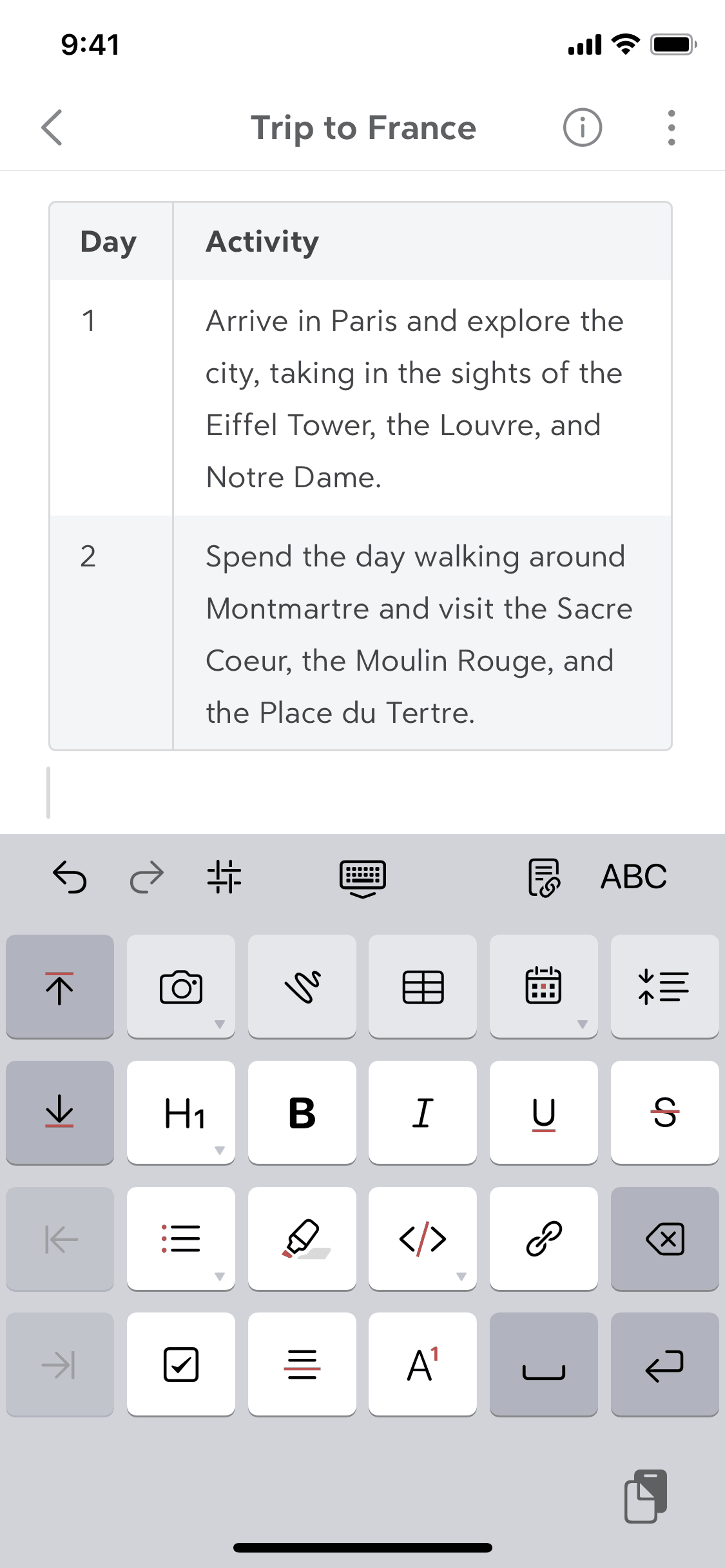 Bear iOS Productivity interface screenshot 3