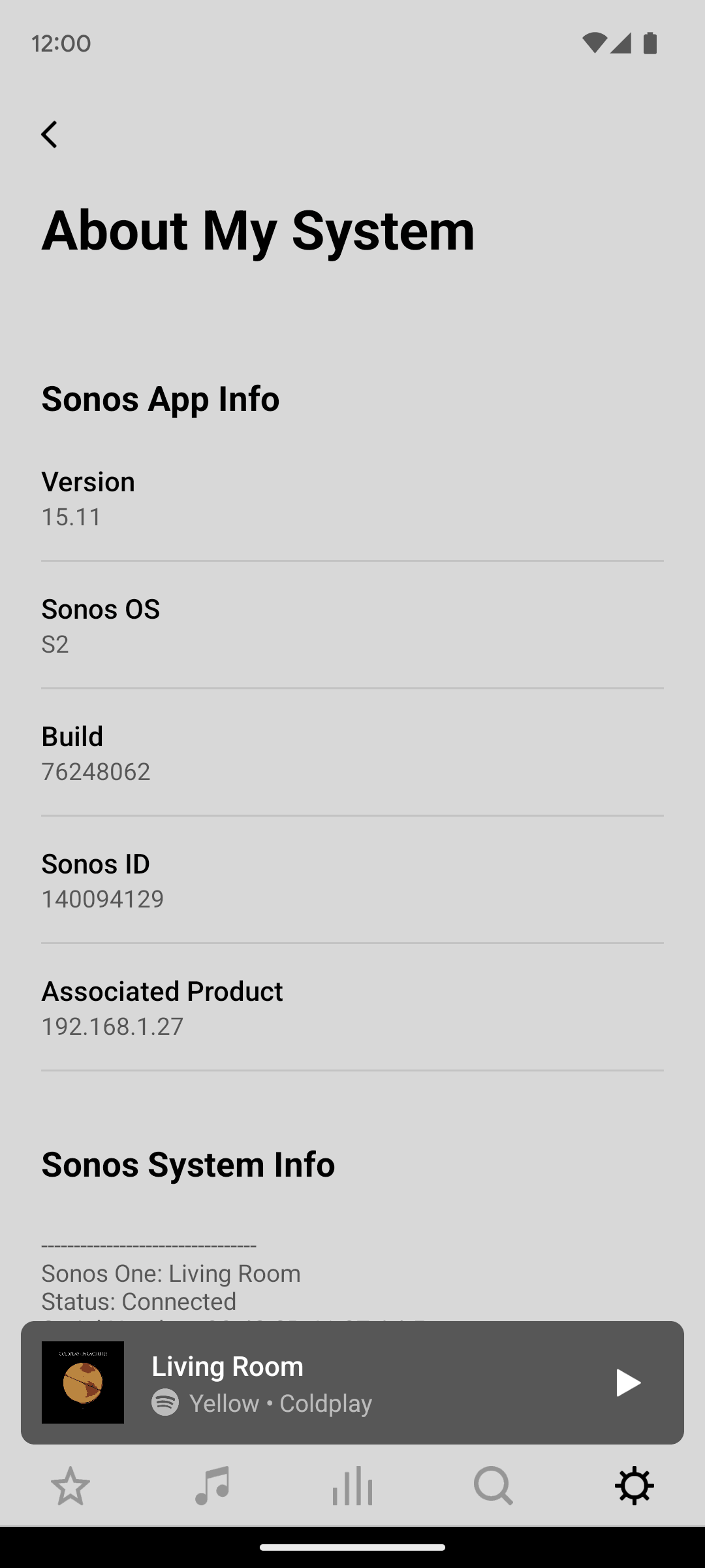 Sonos Android Music & Audio interface screenshot 20