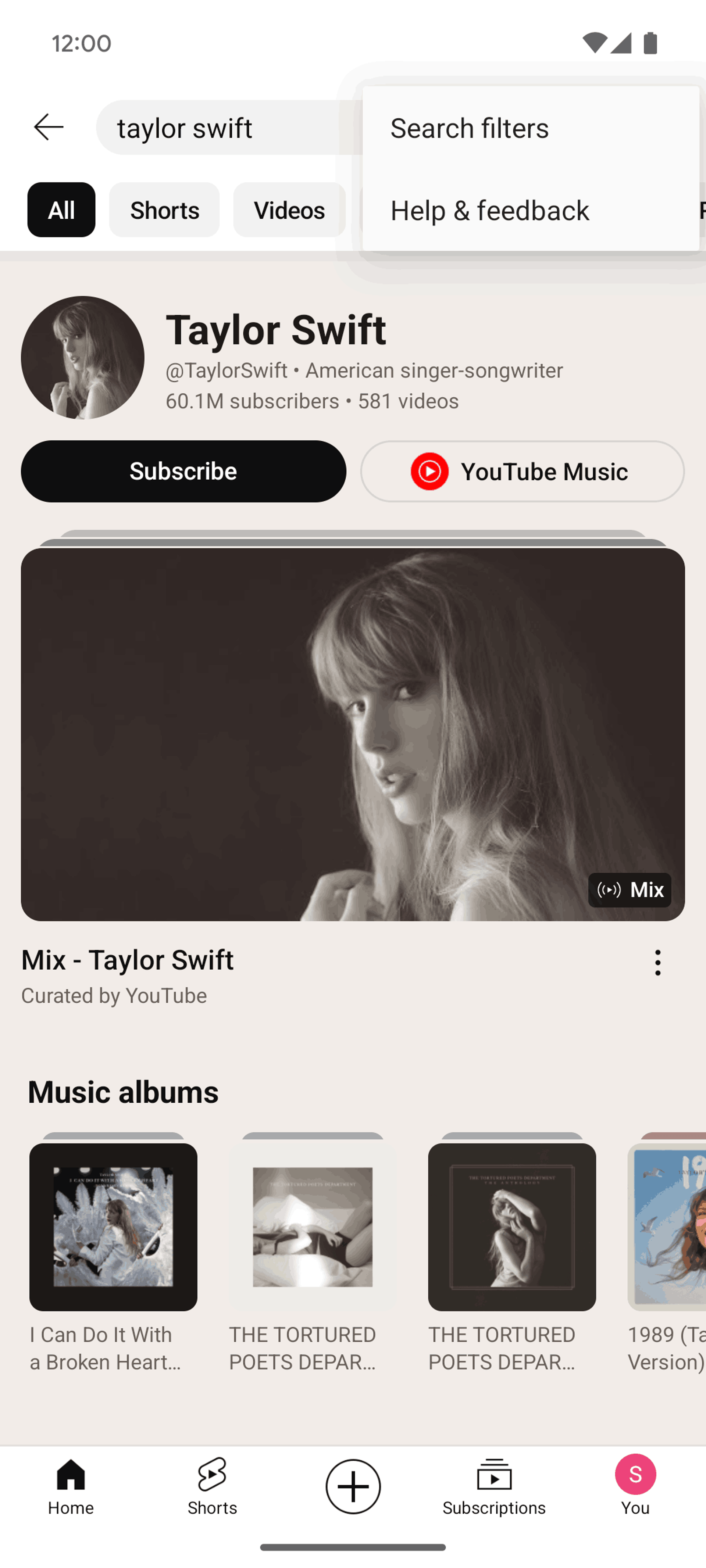 YouTube Android Photo & Video interface screenshot 13