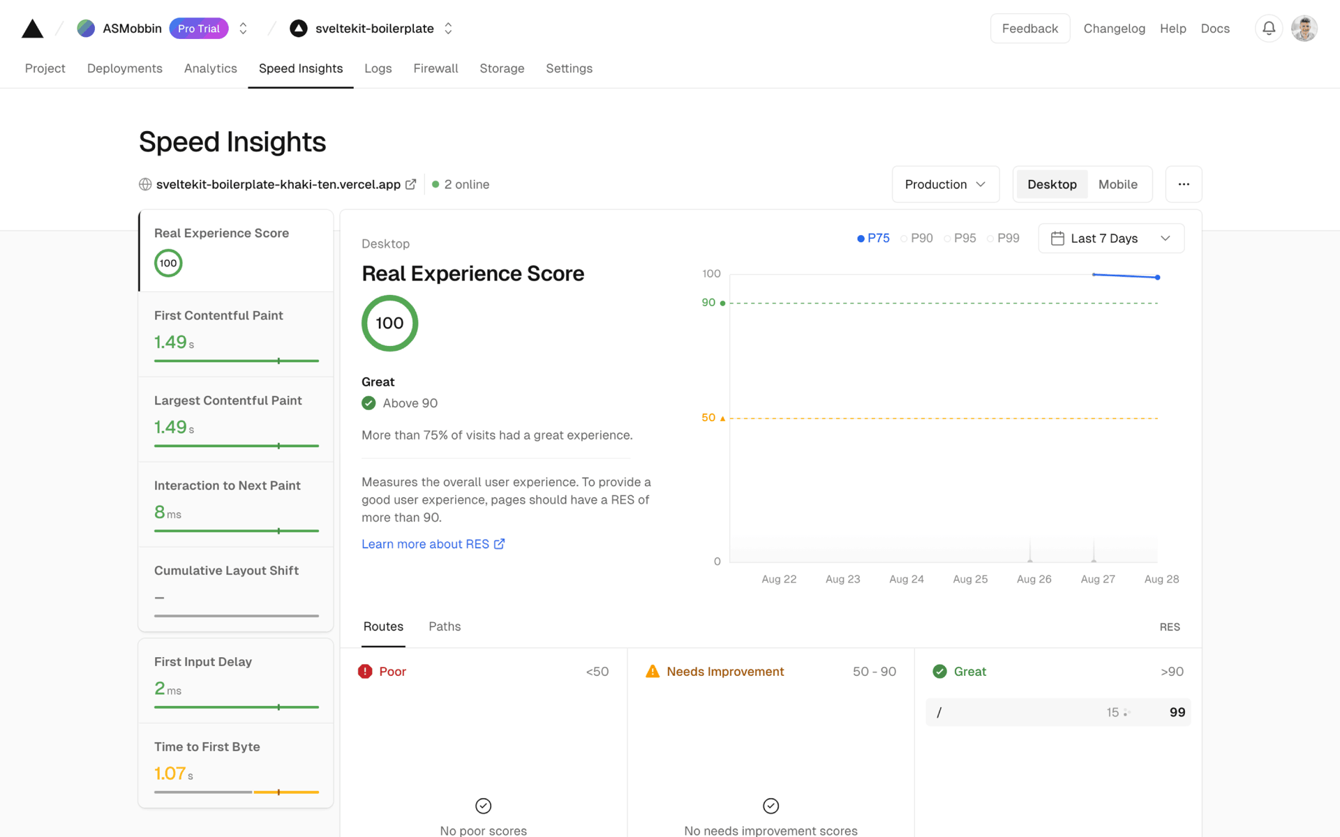 Vercel Web Developer Tools interface screenshot 18
