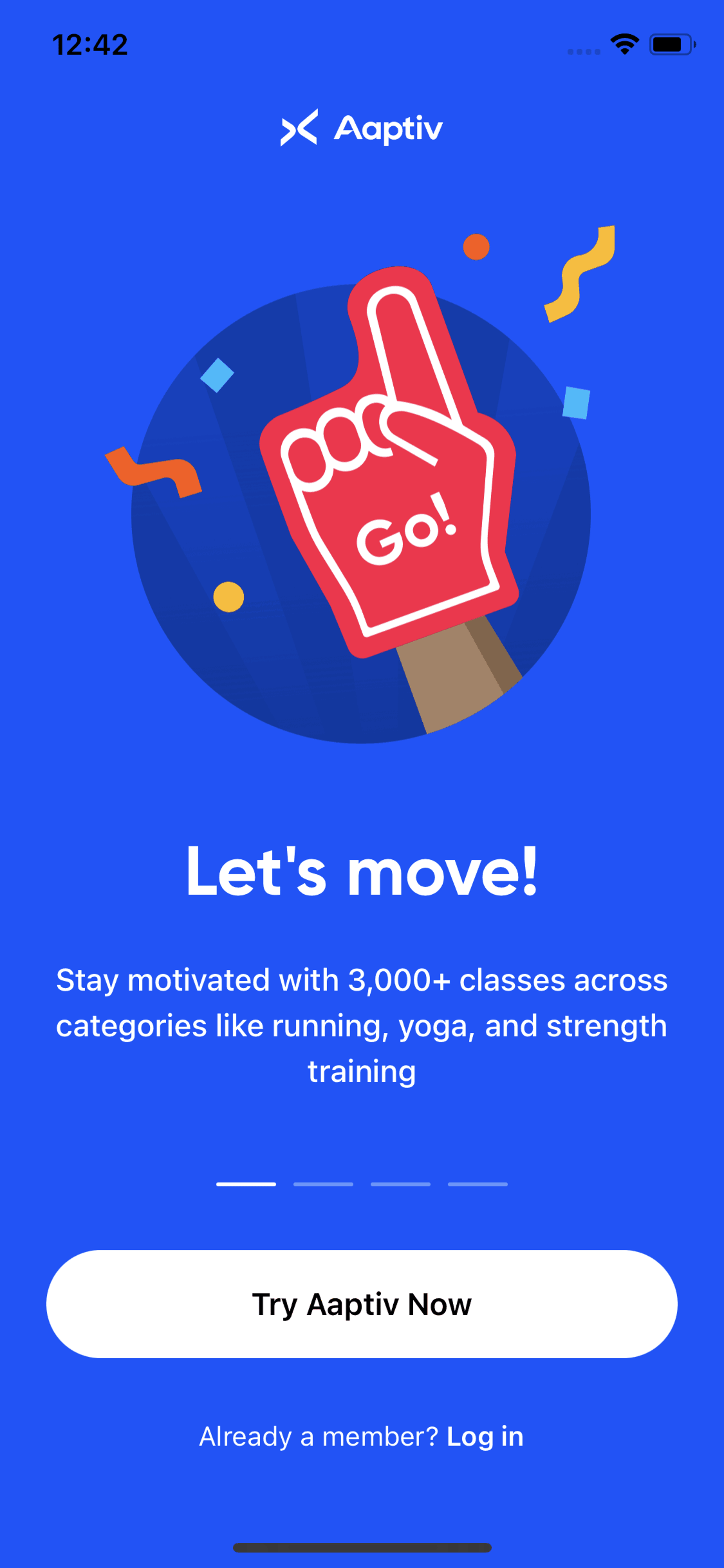 Aaptiv iOS Health & Fitness interface screenshot 2