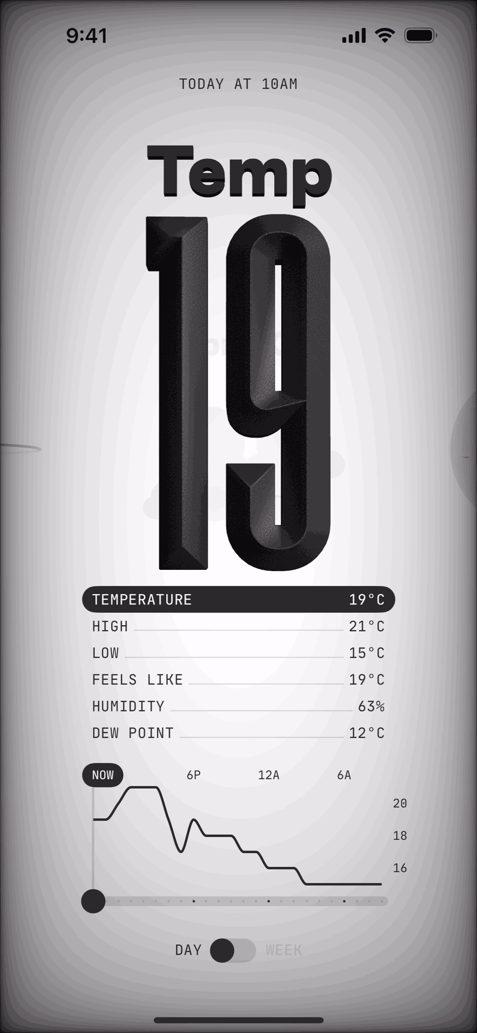 (Not Boring) Weather iOS Utilities interface screenshot 12