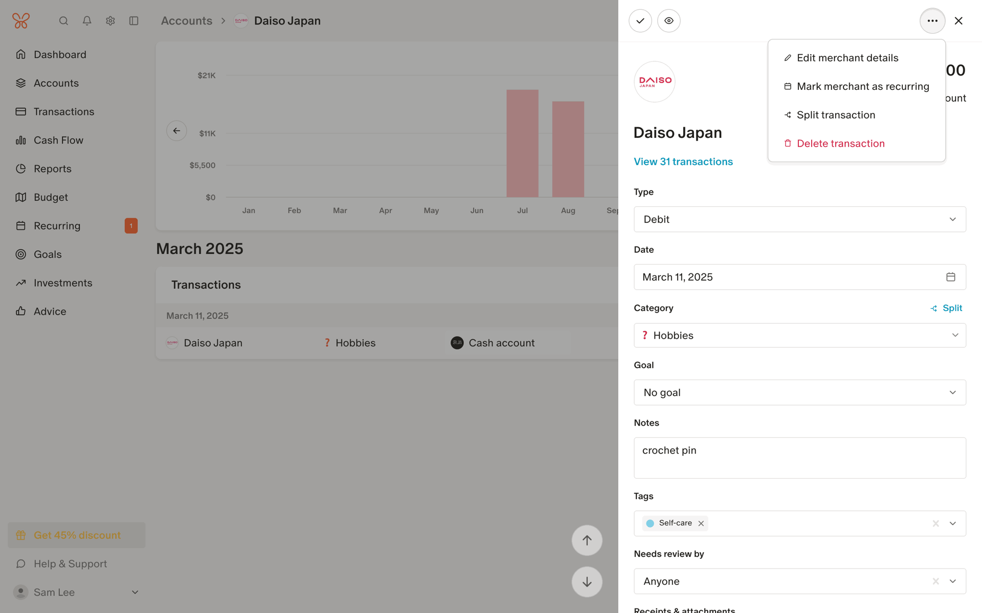 Monarch Web Finance interface screenshot 23