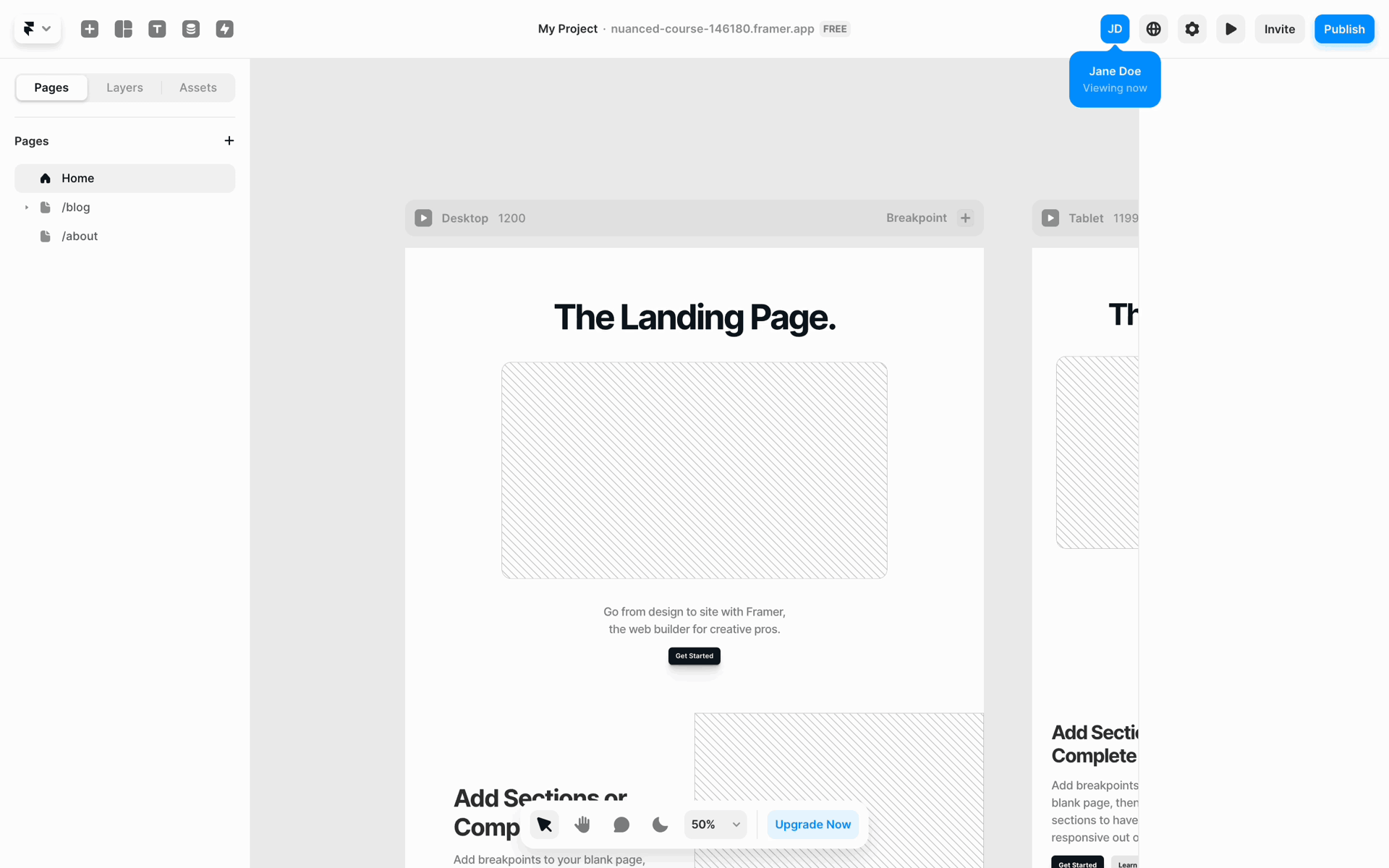 Framer Web AI interface screenshot 22