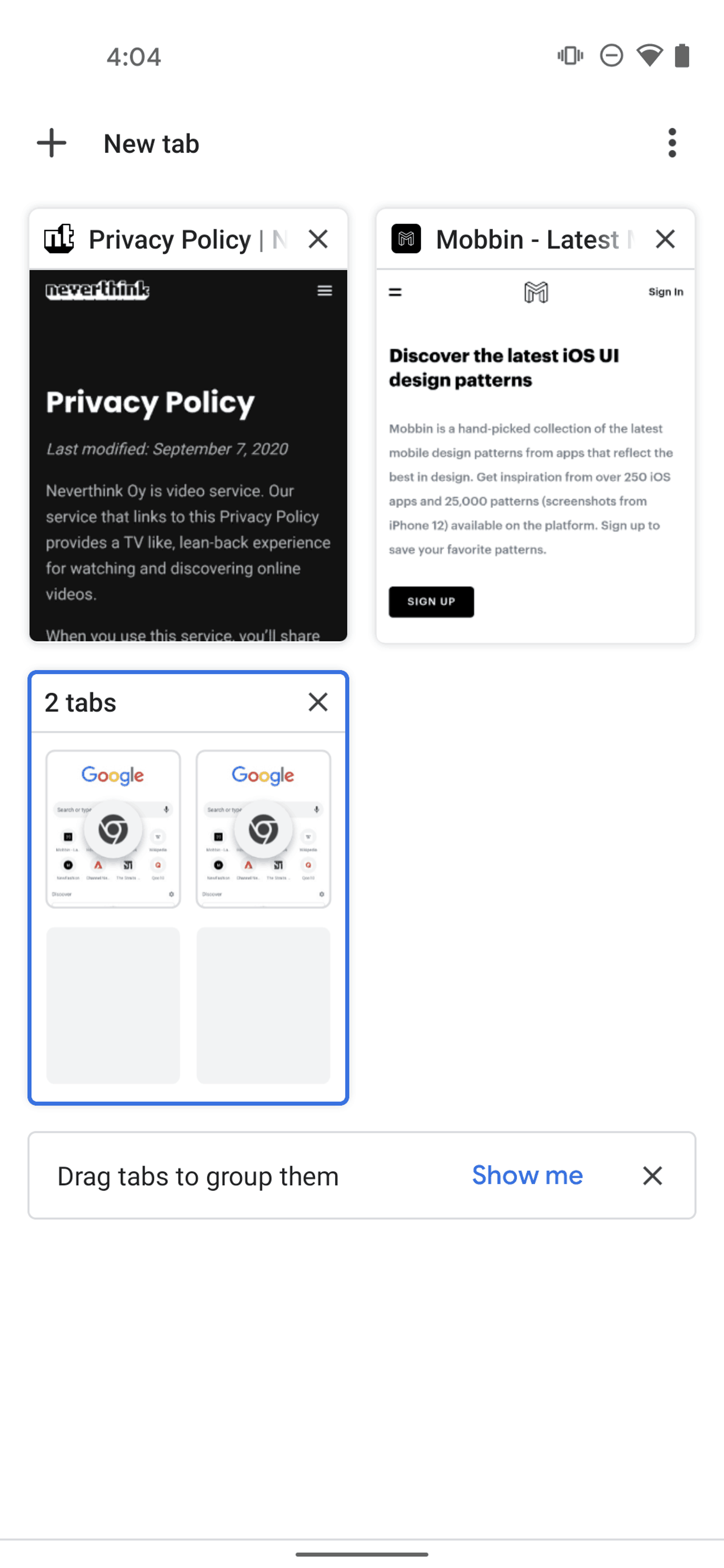 Google Chrome Android Utilities interface screenshot 9