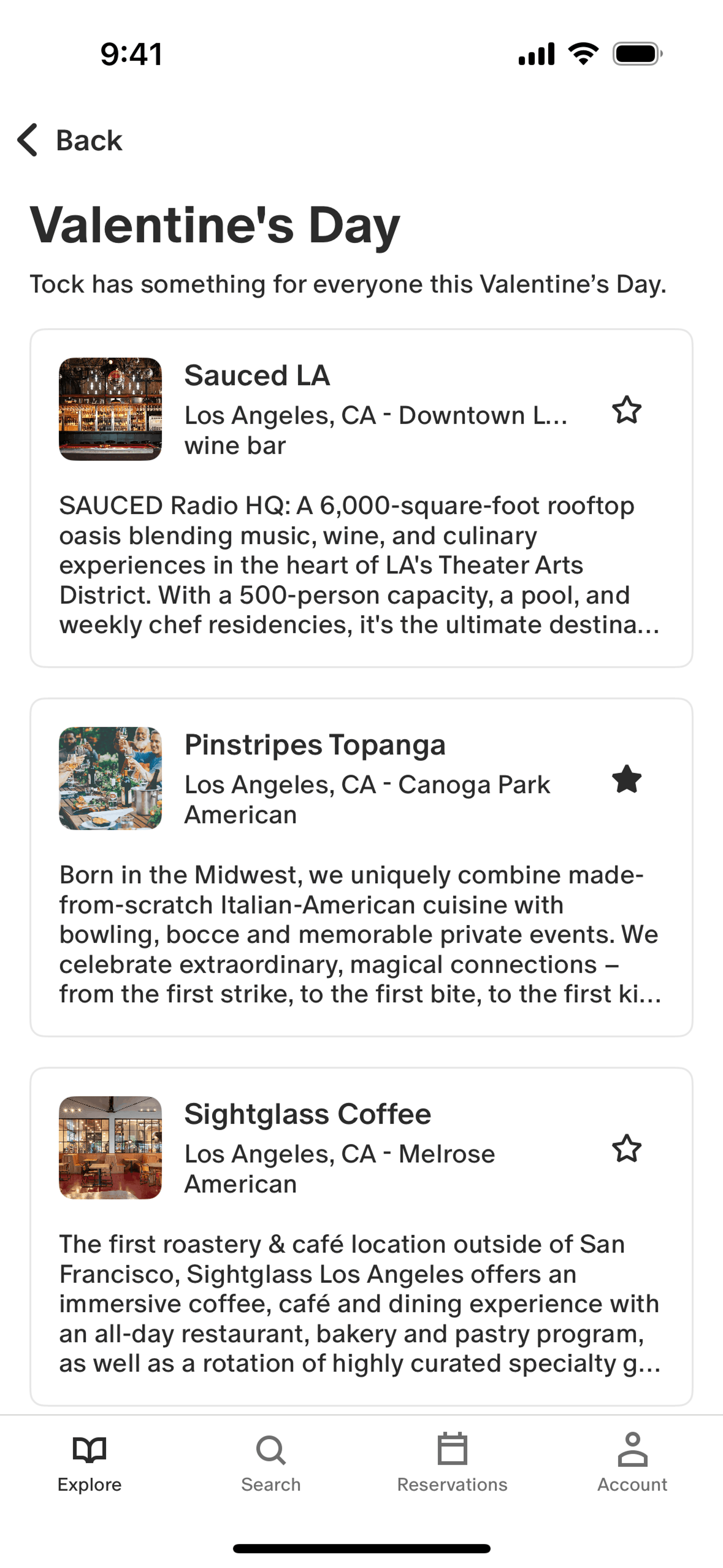 Tock iOS Food & Drink interface screenshot 21