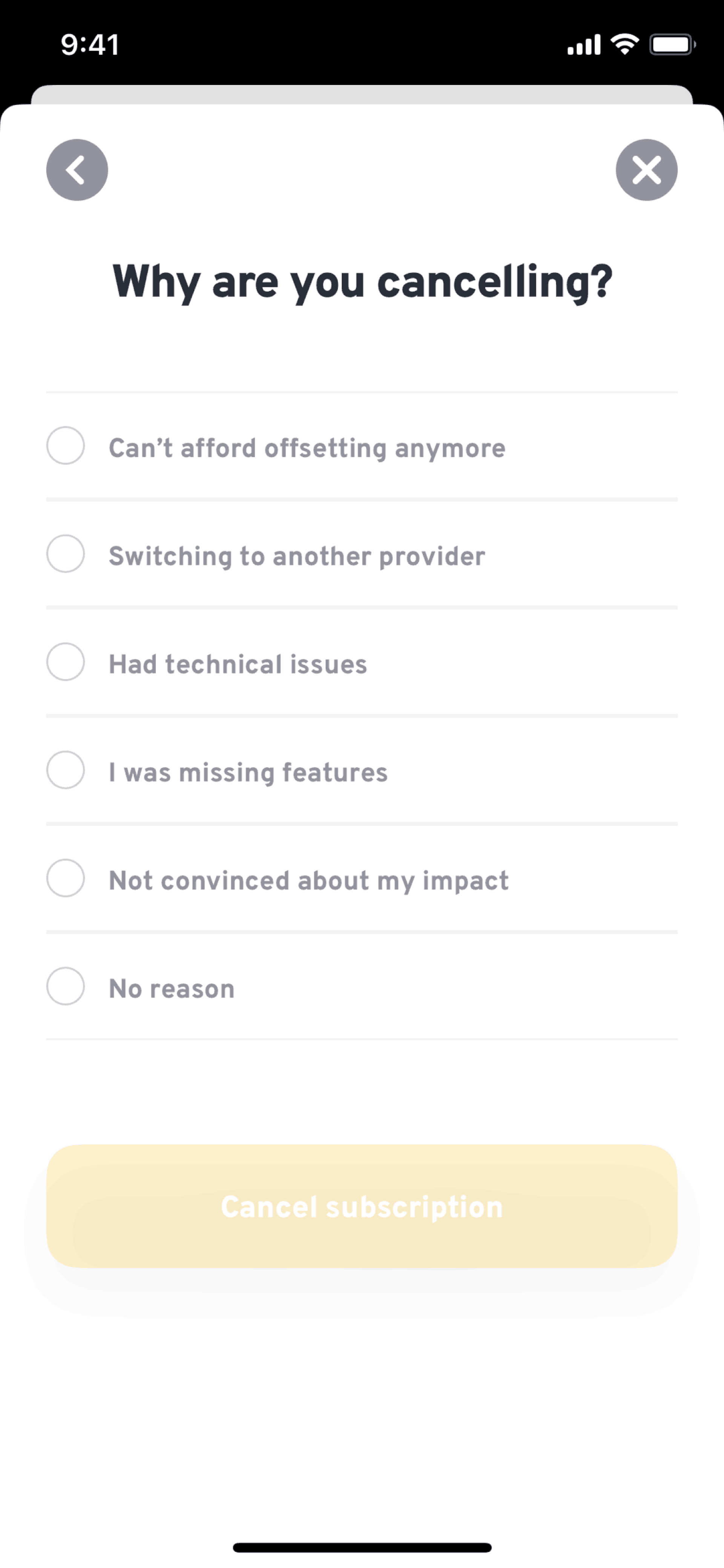 Klima iOS Lifestyle interface screenshot 12