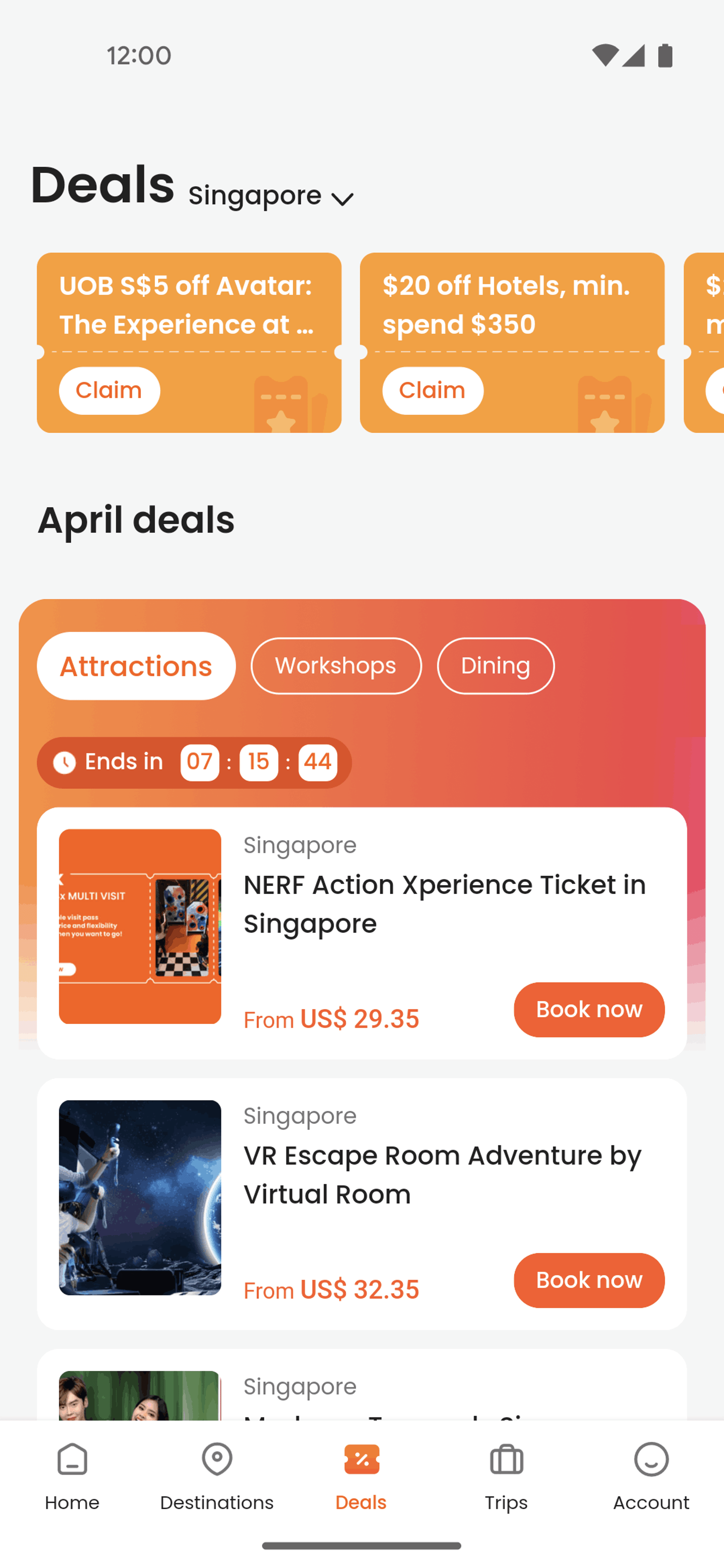 Klook Android Travel & Transportation interface screenshot 4