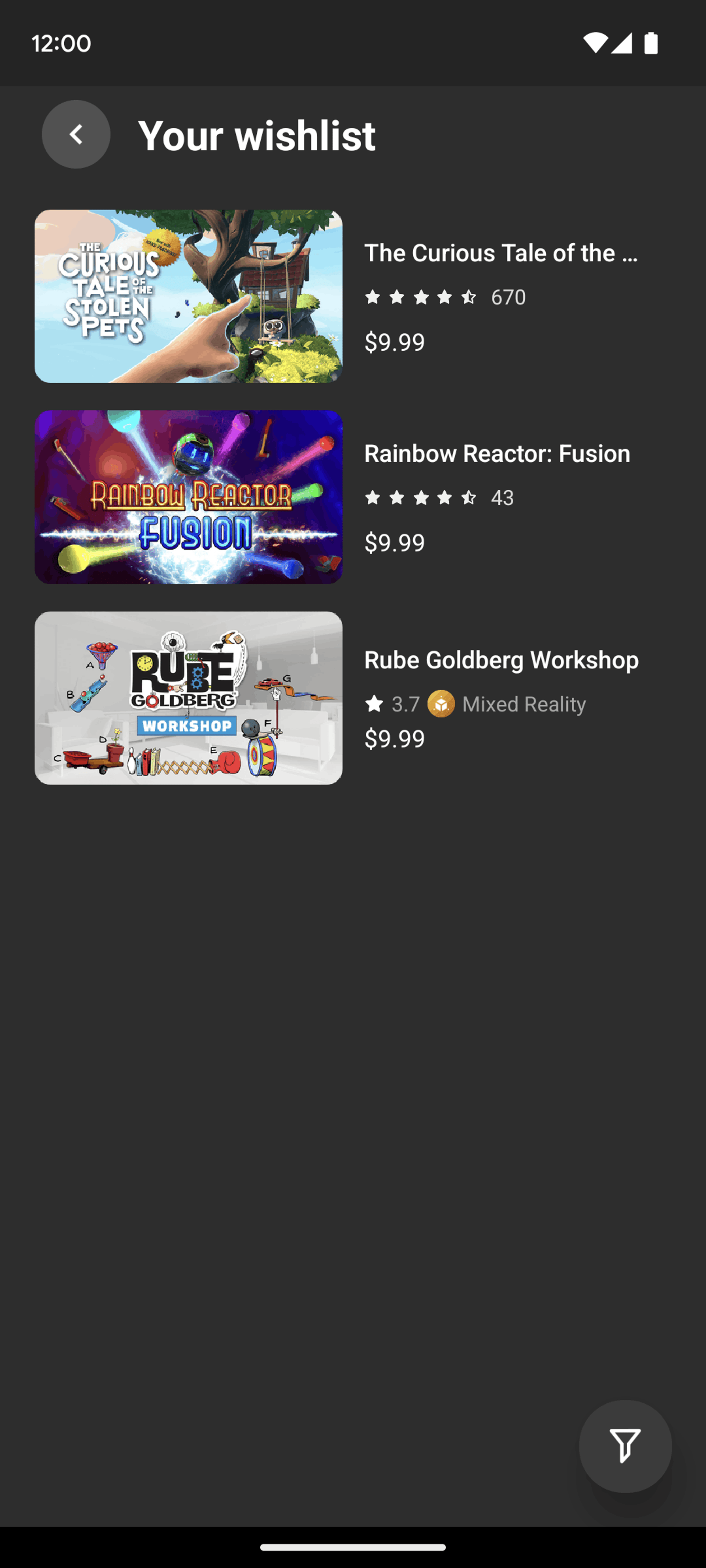 Meta Quest Android Entertainment interface screenshot 14