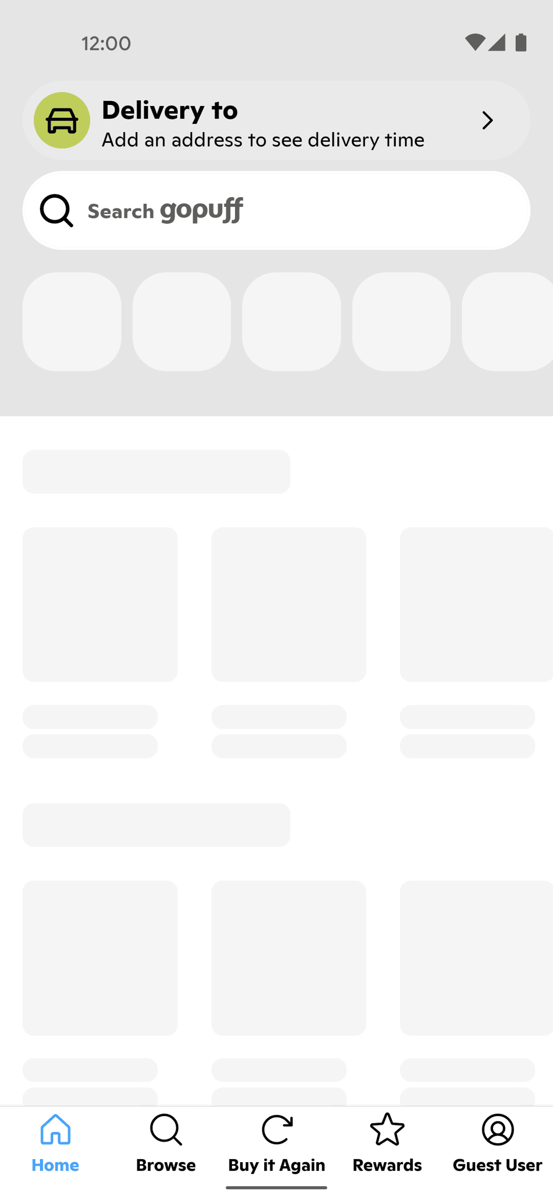 Gopuff Android Food & Drink interface screenshot 4