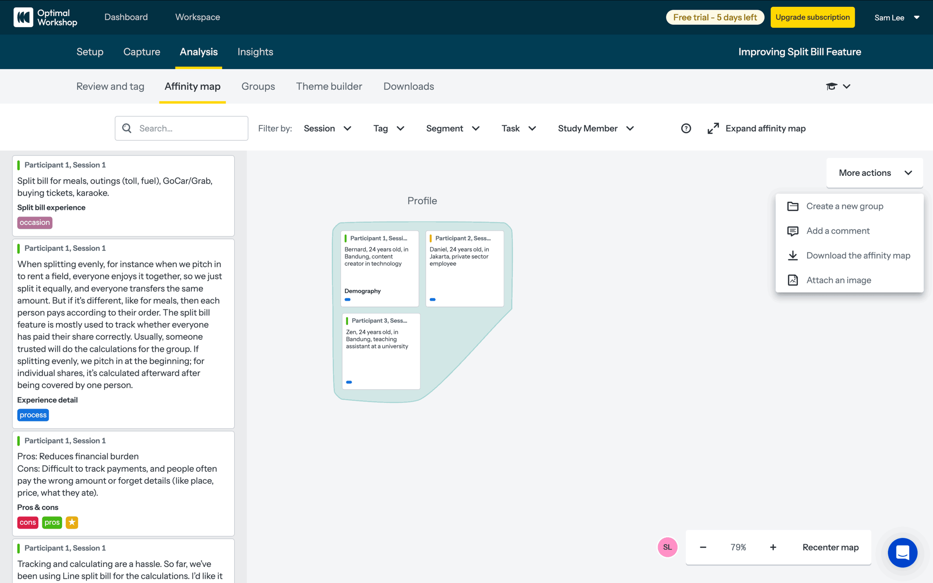 Optimal Workshop Web Business interface screenshot 19