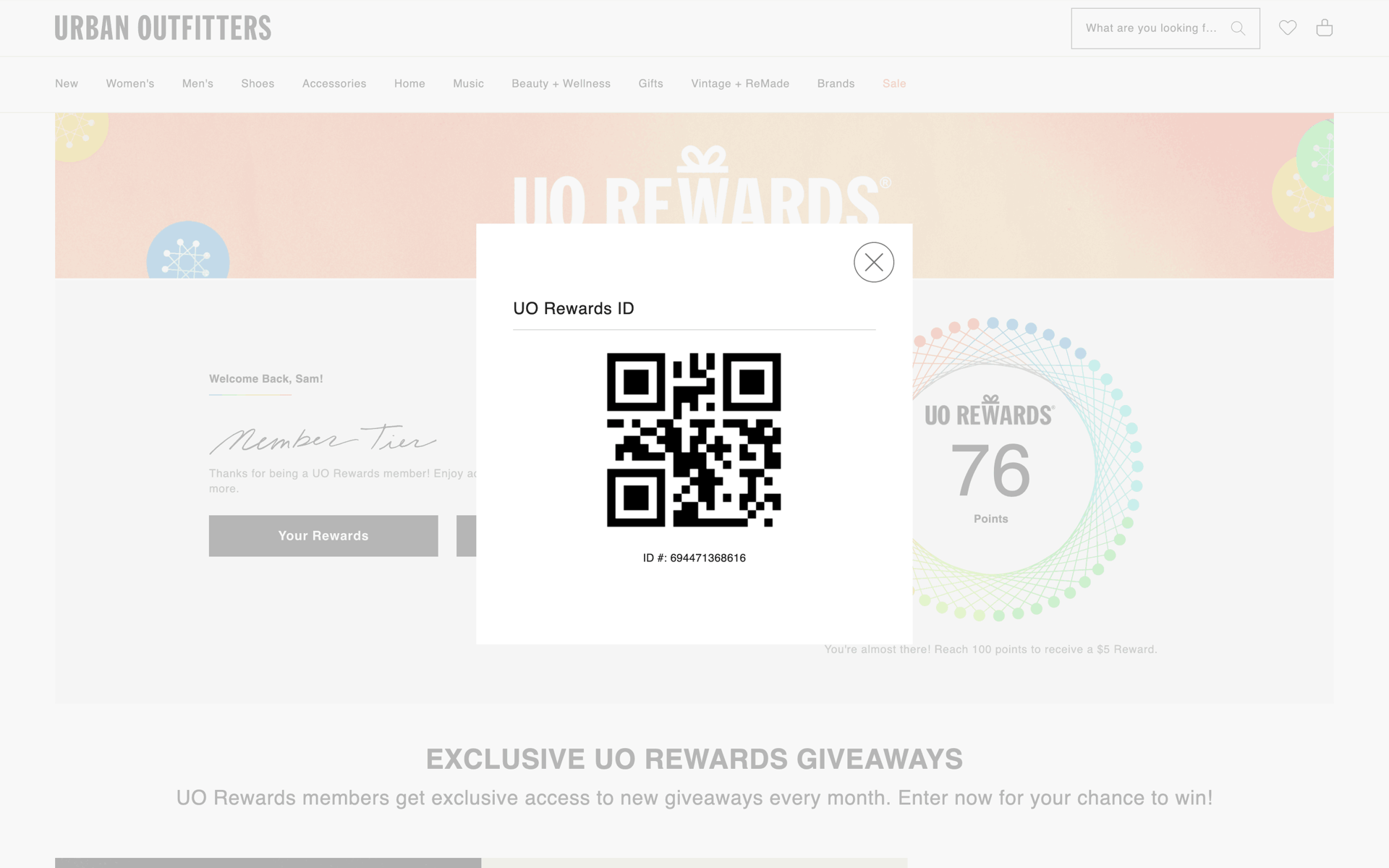 Urban Outfitters Web Shopping interface screenshot 5