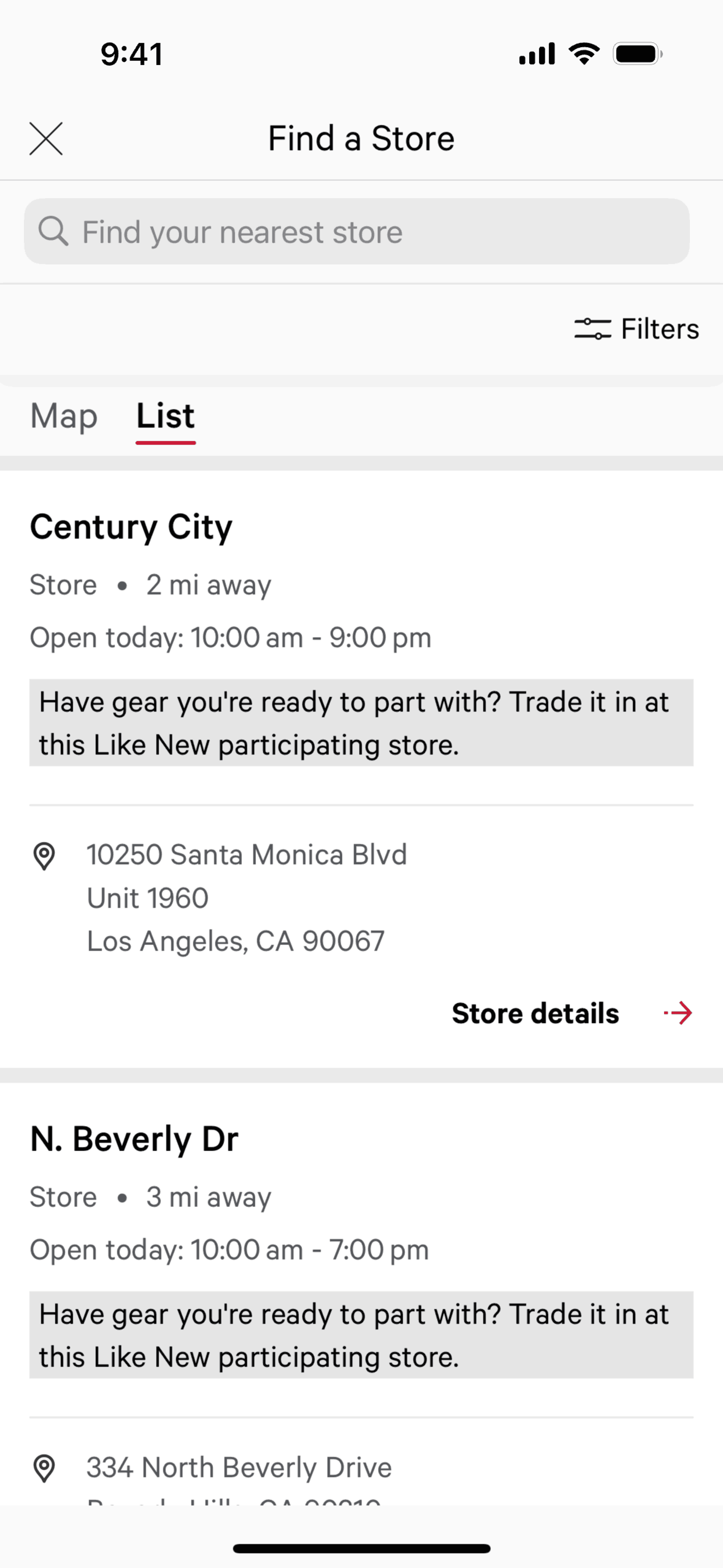 lululemon iOS Shopping interface screenshot 11