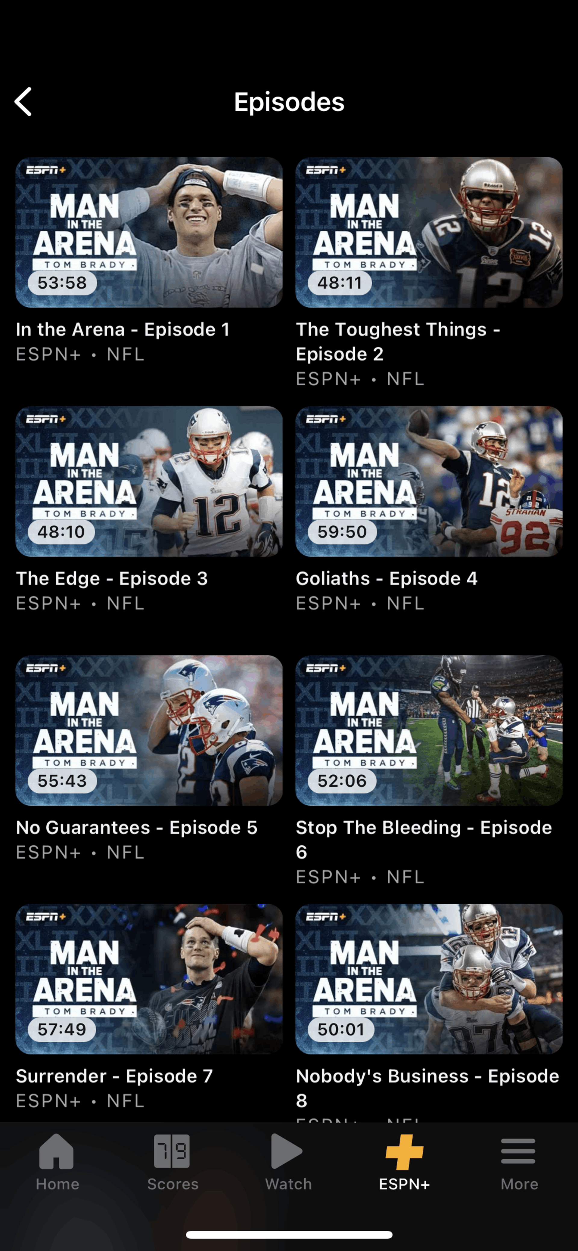 ESPN iOS Sports interface screenshot 23