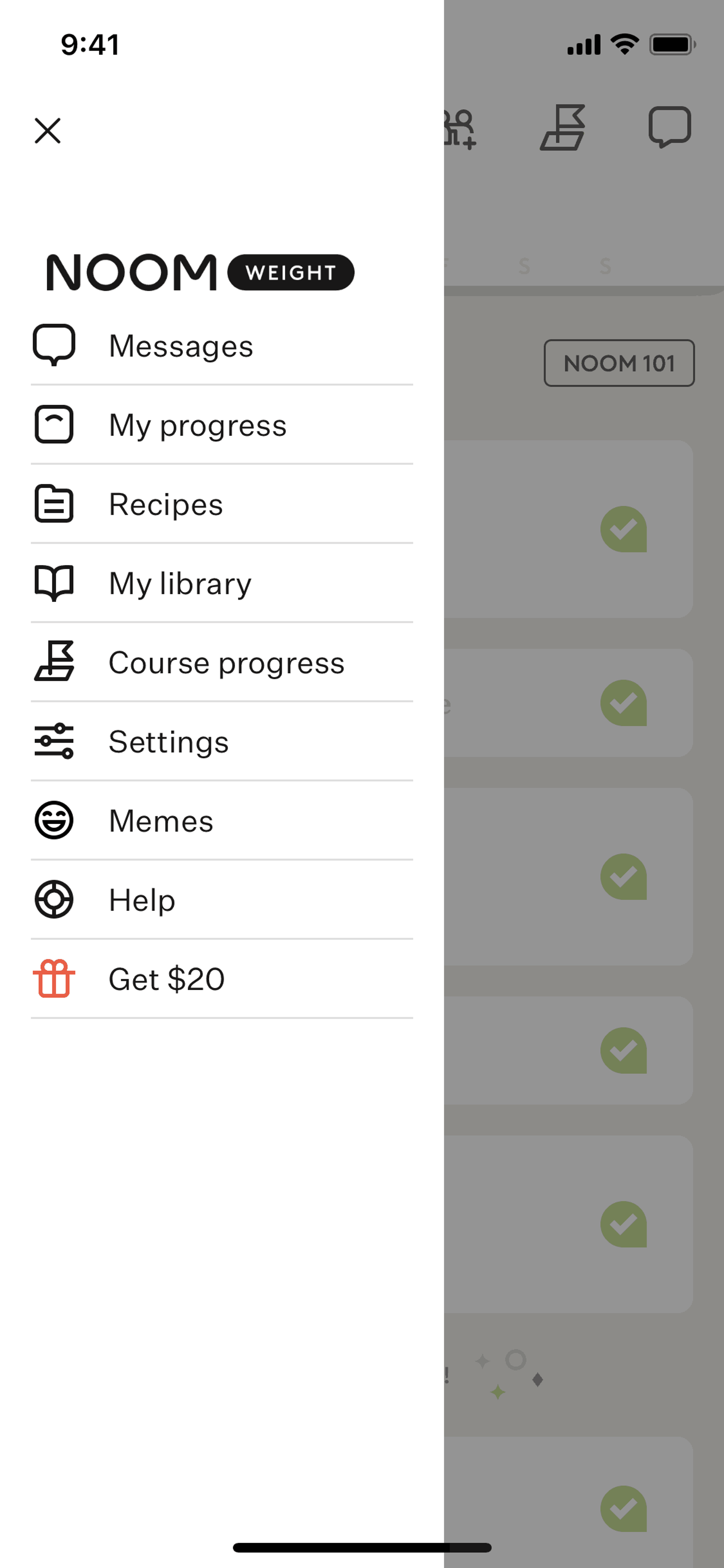Noom iOS Health & Fitness interface screenshot 23