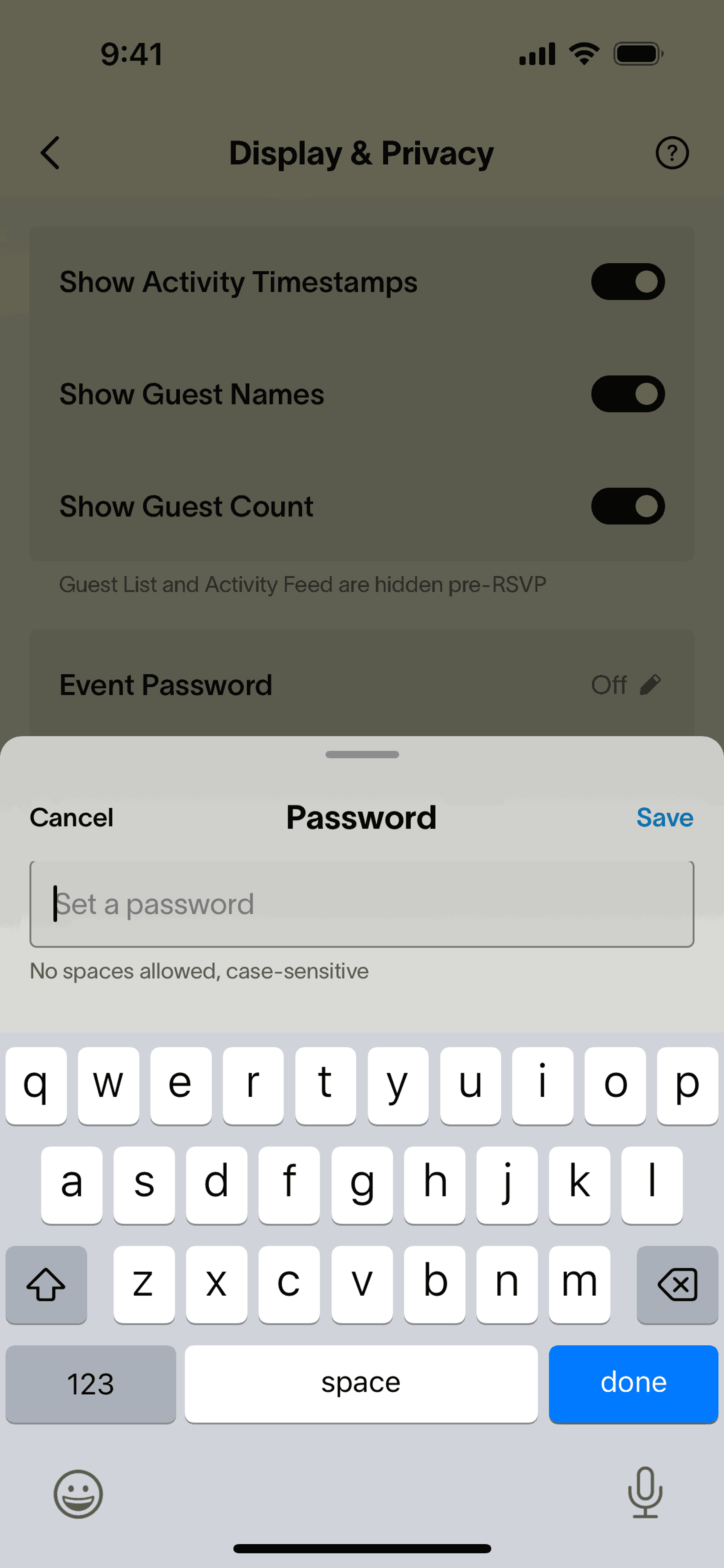 Partiful iOS Lifestyle interface screenshot 20