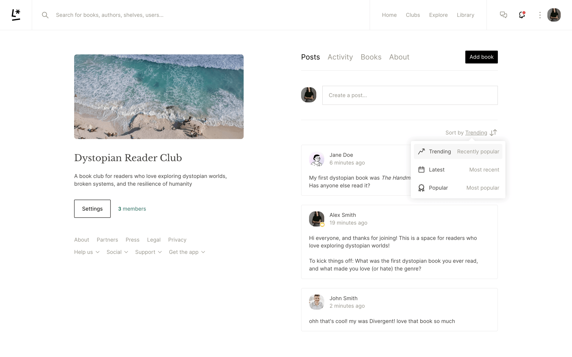 Literal Web Lifestyle interface screenshot 6
