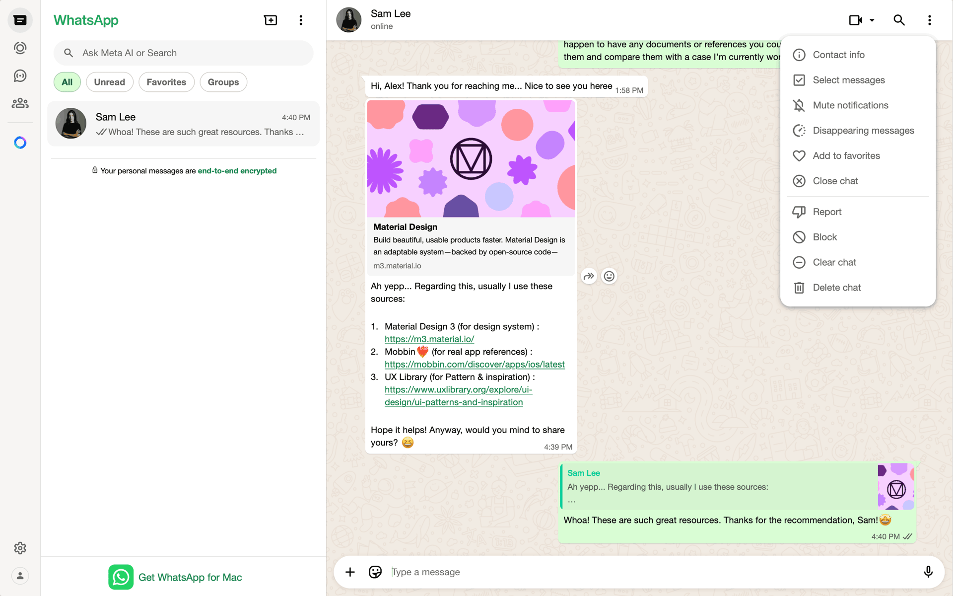 WhatsApp Web Social Networking interface screenshot 21
