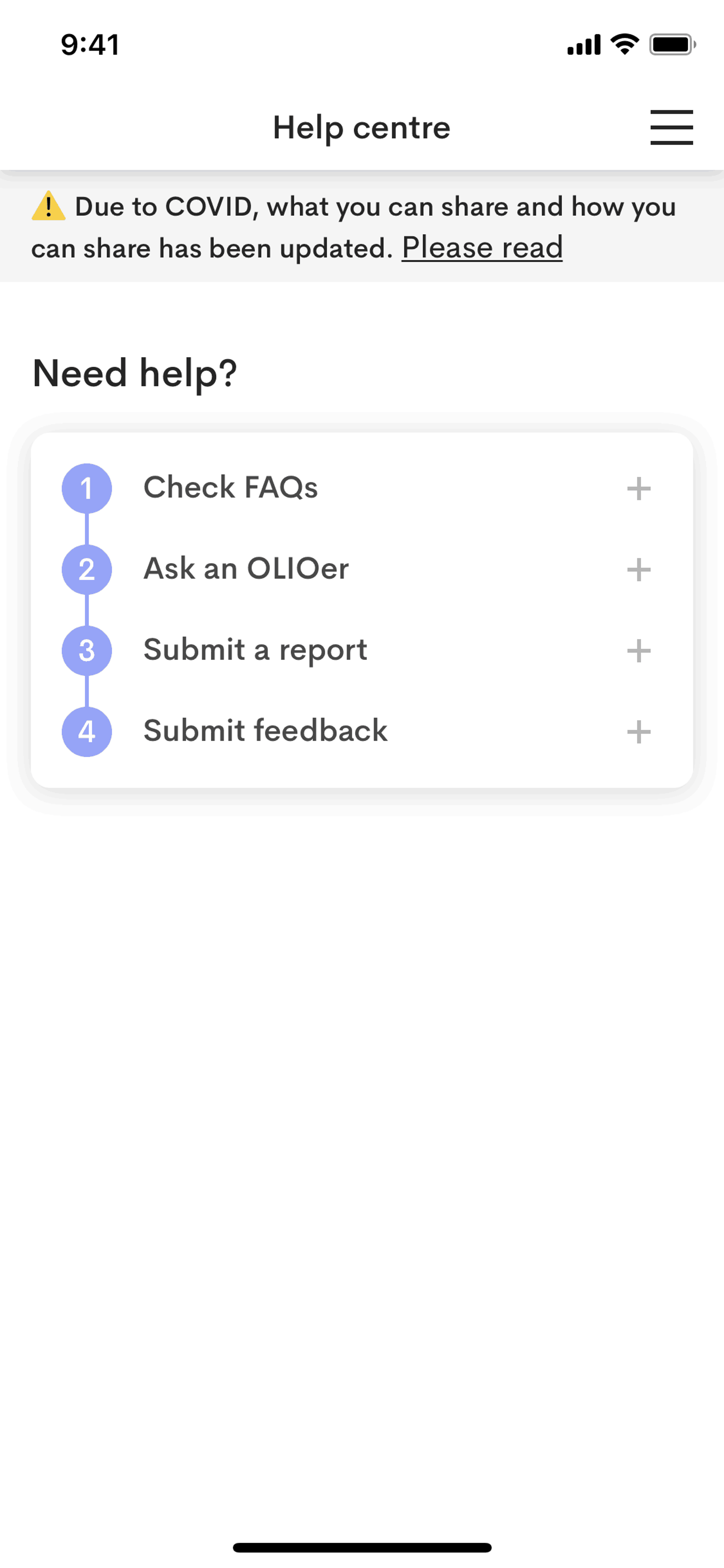OLIO iOS Food & Drink interface screenshot 12