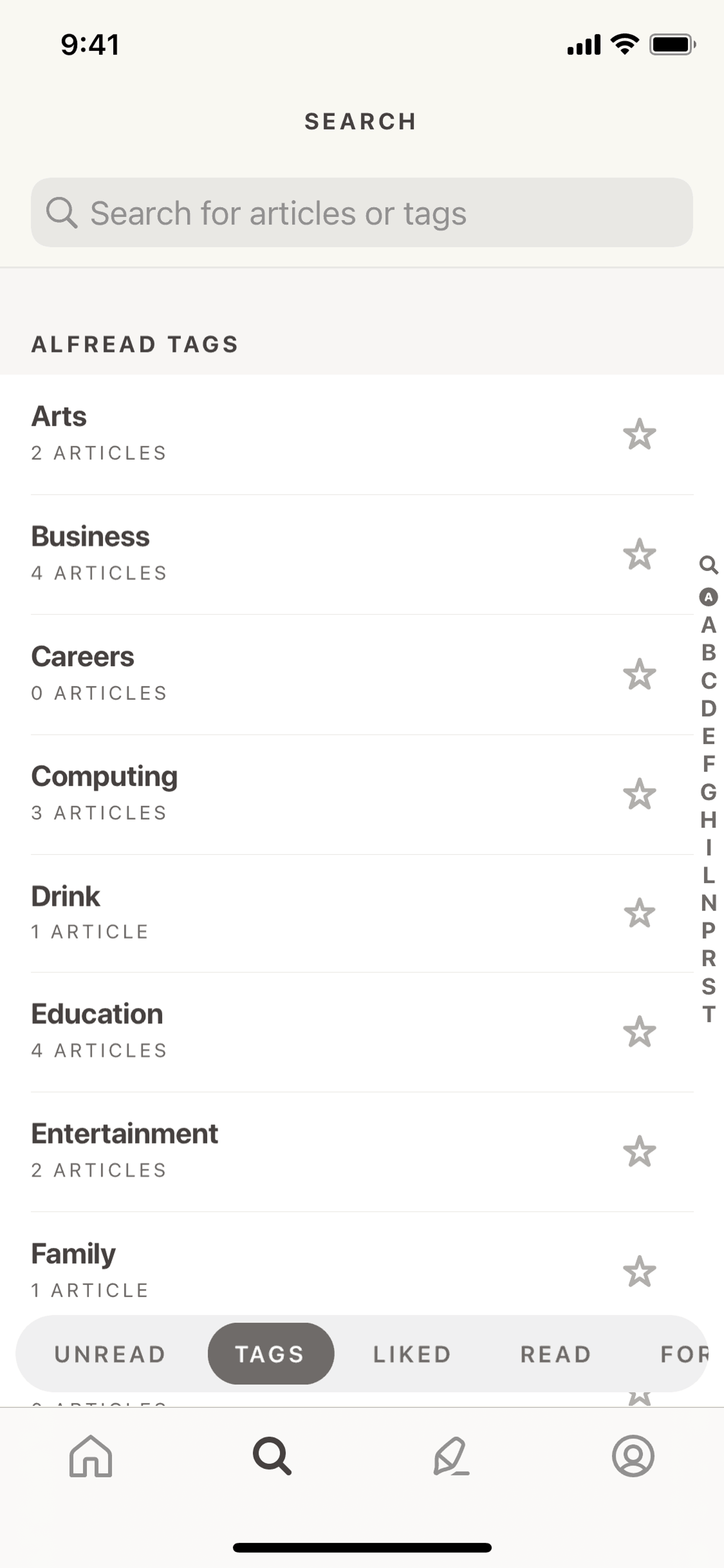 Alfread iOS Productivity interface screenshot 20